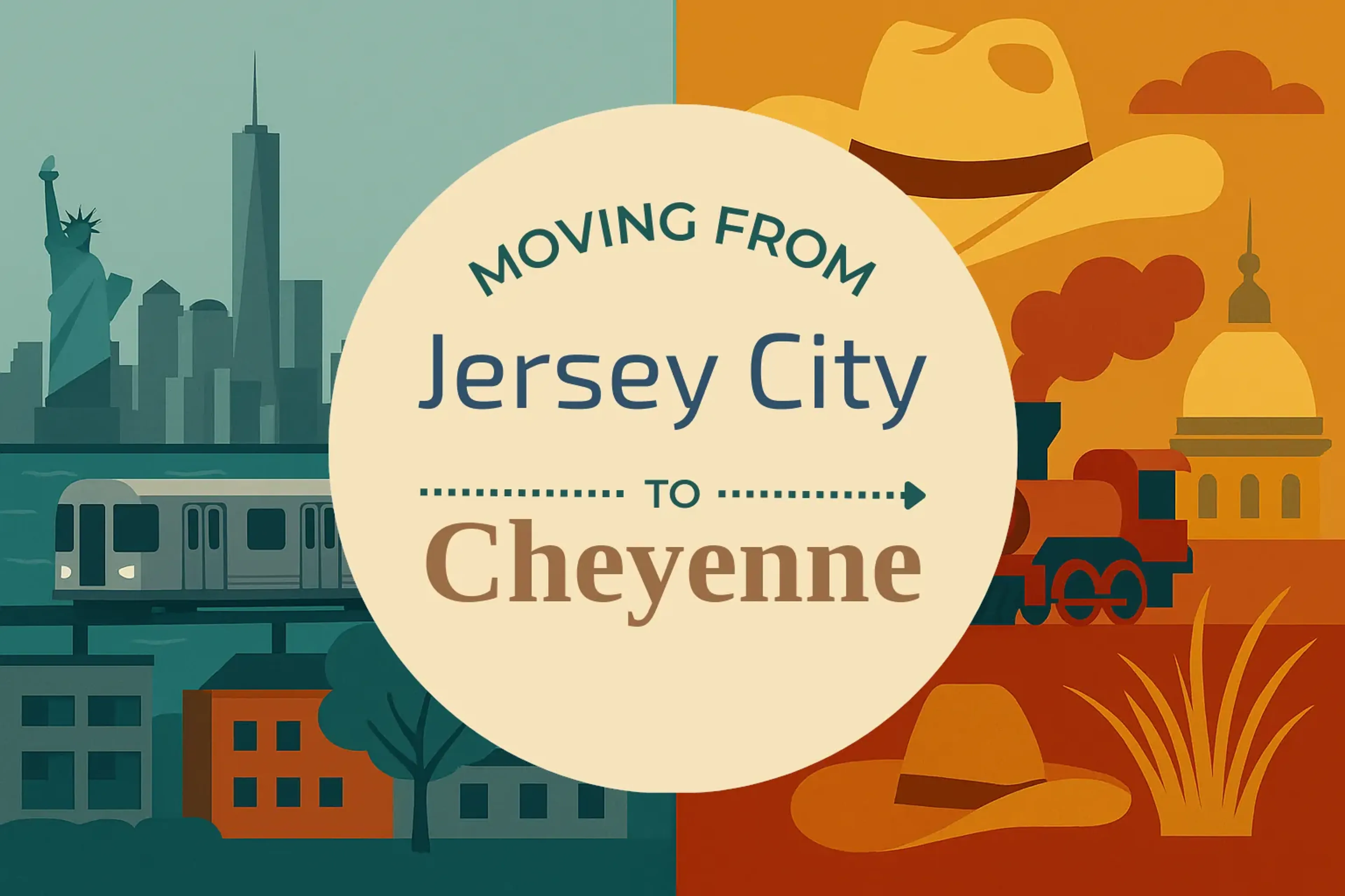 Side-by-side comparison of Jersey City to Cheyenne moving companies