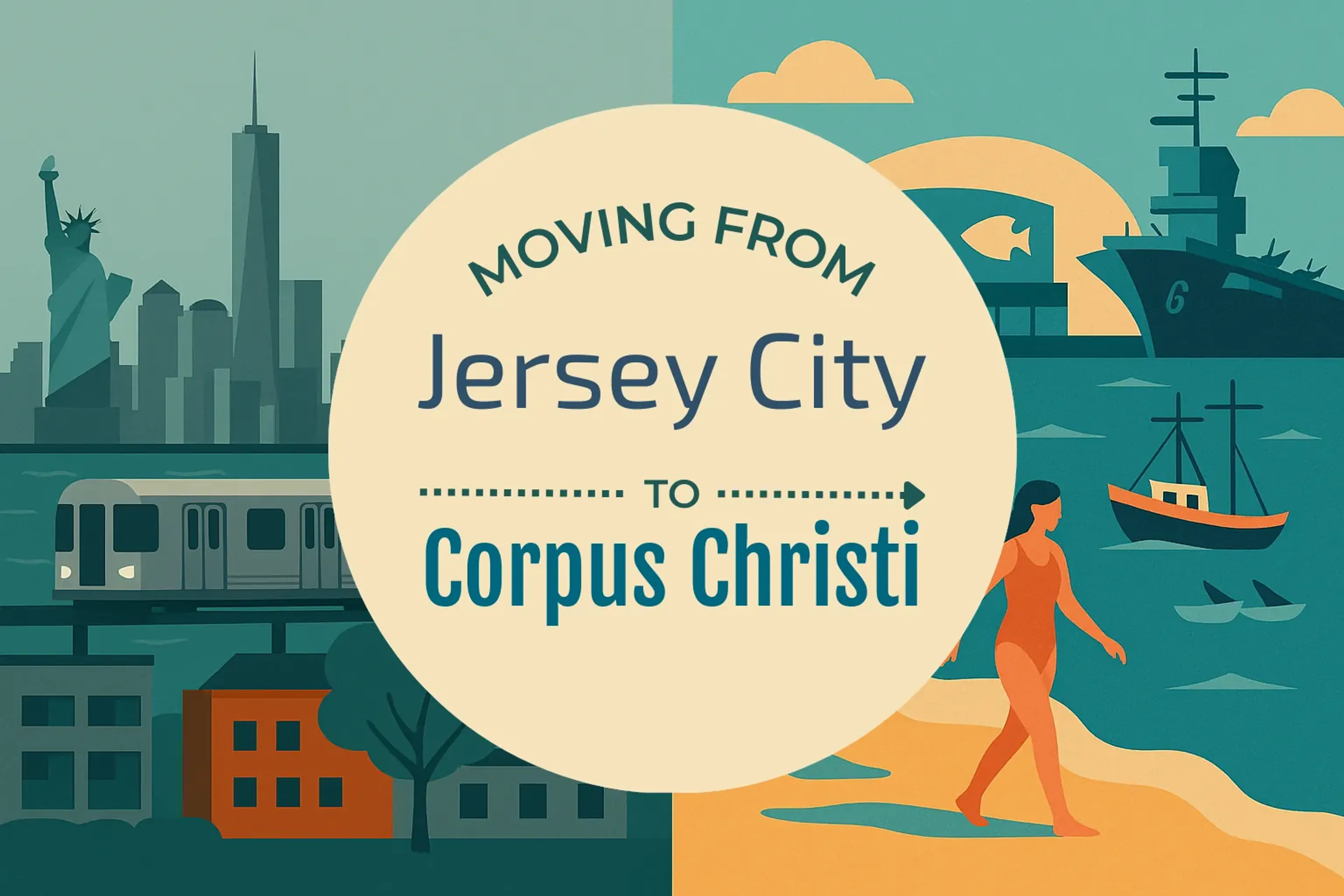 Side-by-side comparison of Jersey City to Corpus Christi moving companies