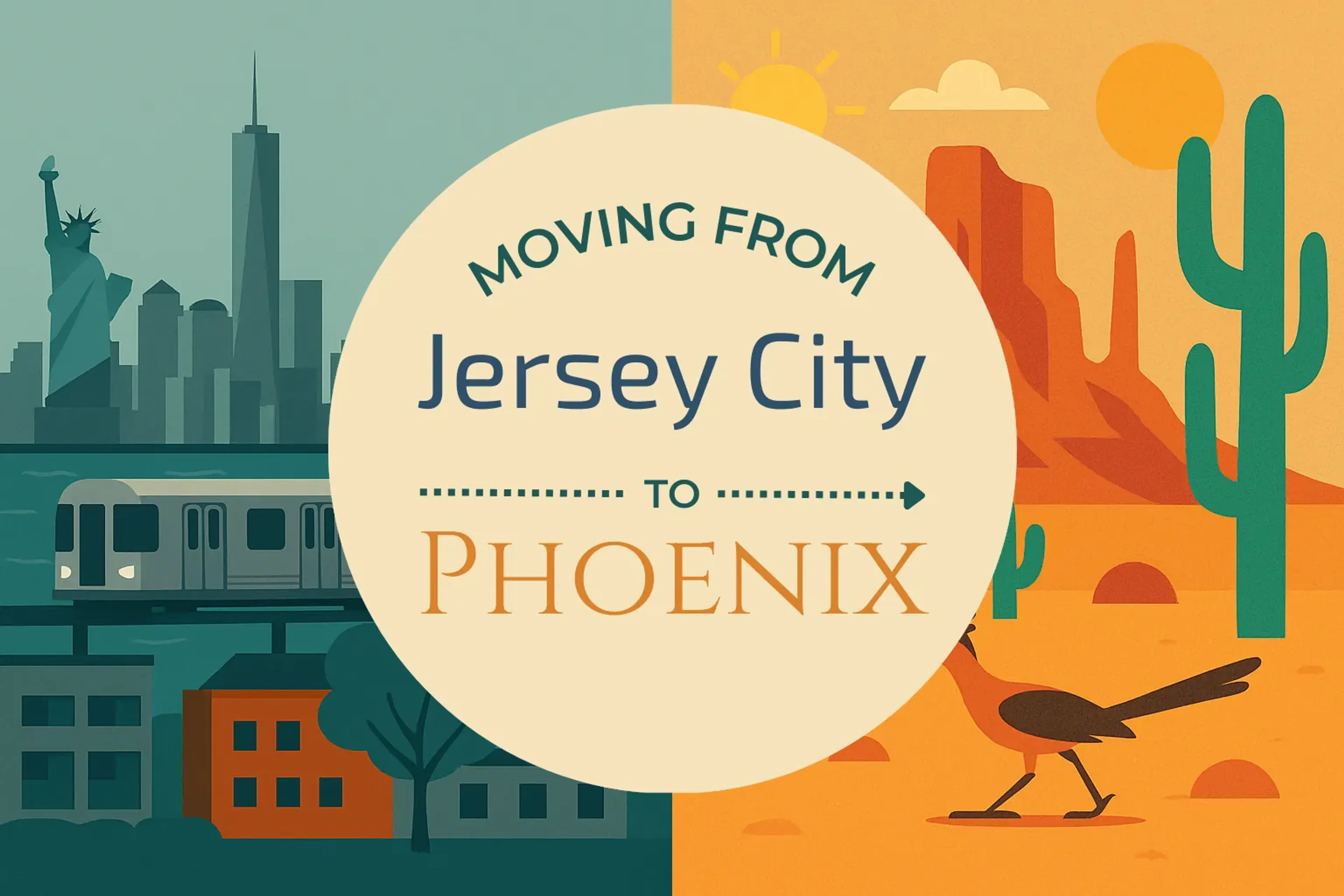 Side-by-side comparison of Jersey City to Phoenix moving companies