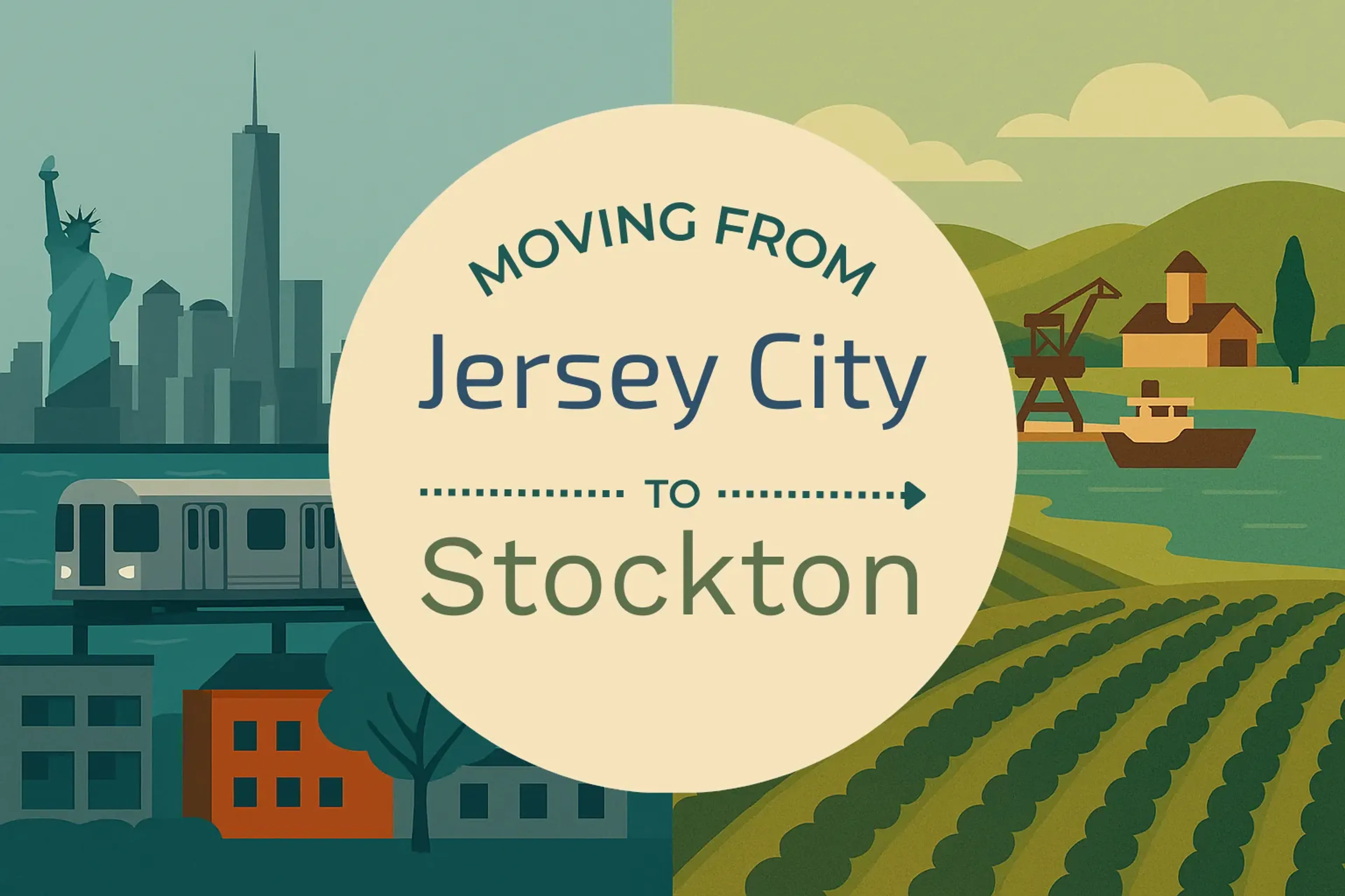 Side-by-side comparison of Jersey City to Stockton moving companies