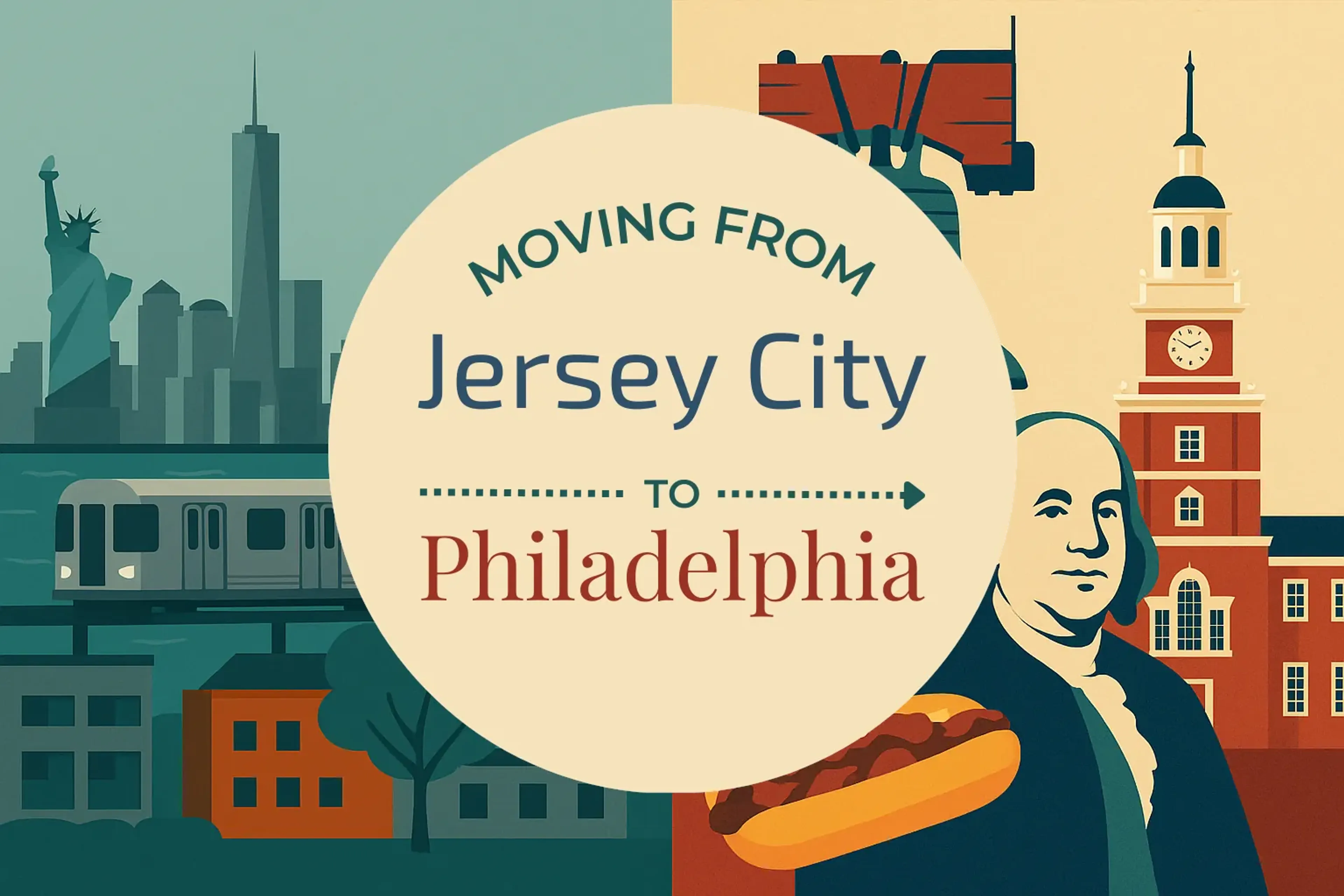 Side-by-side comparison of Jersey City to Philadelphia moving companies