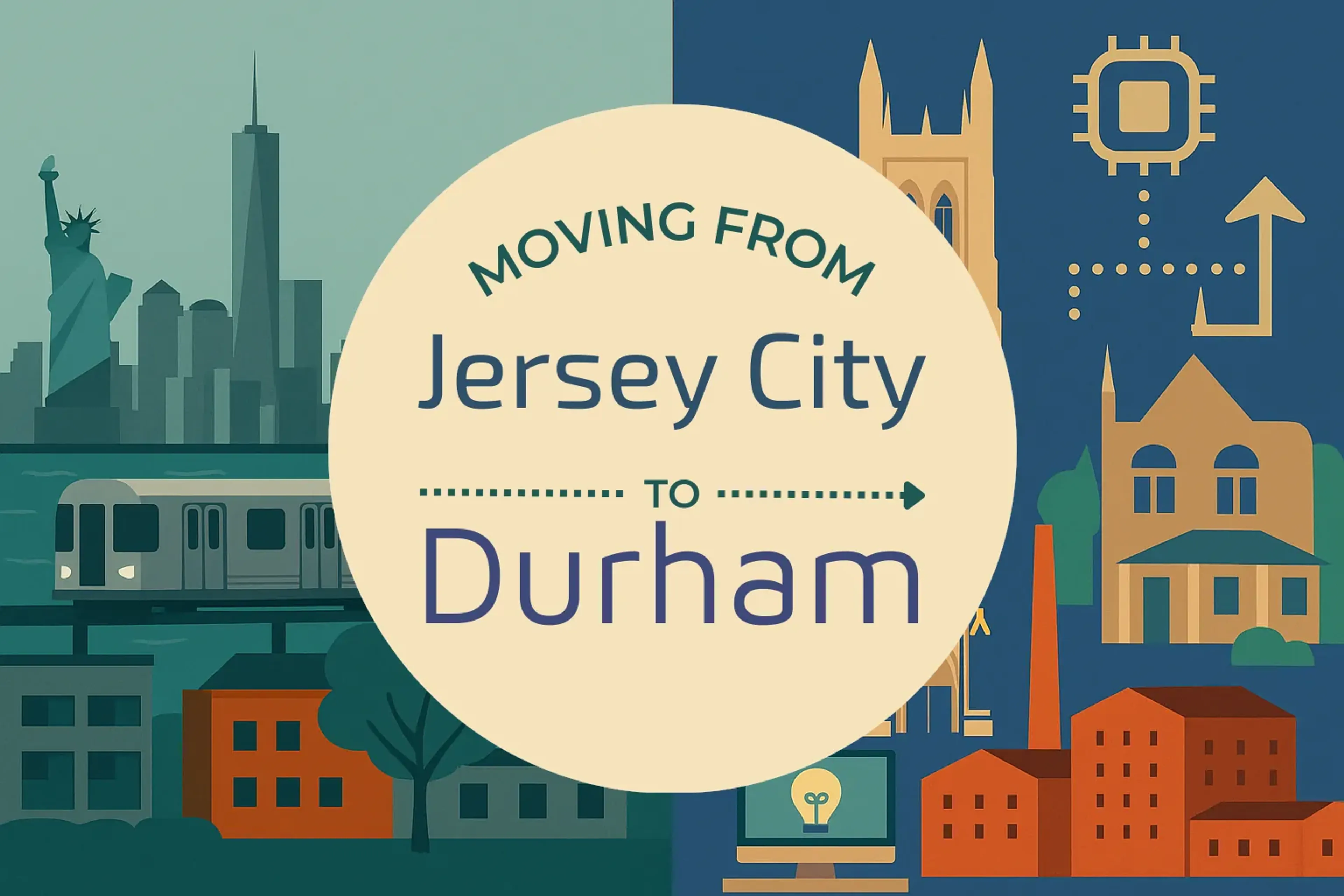 Side-by-side comparison of Jersey City to Durham moving companies