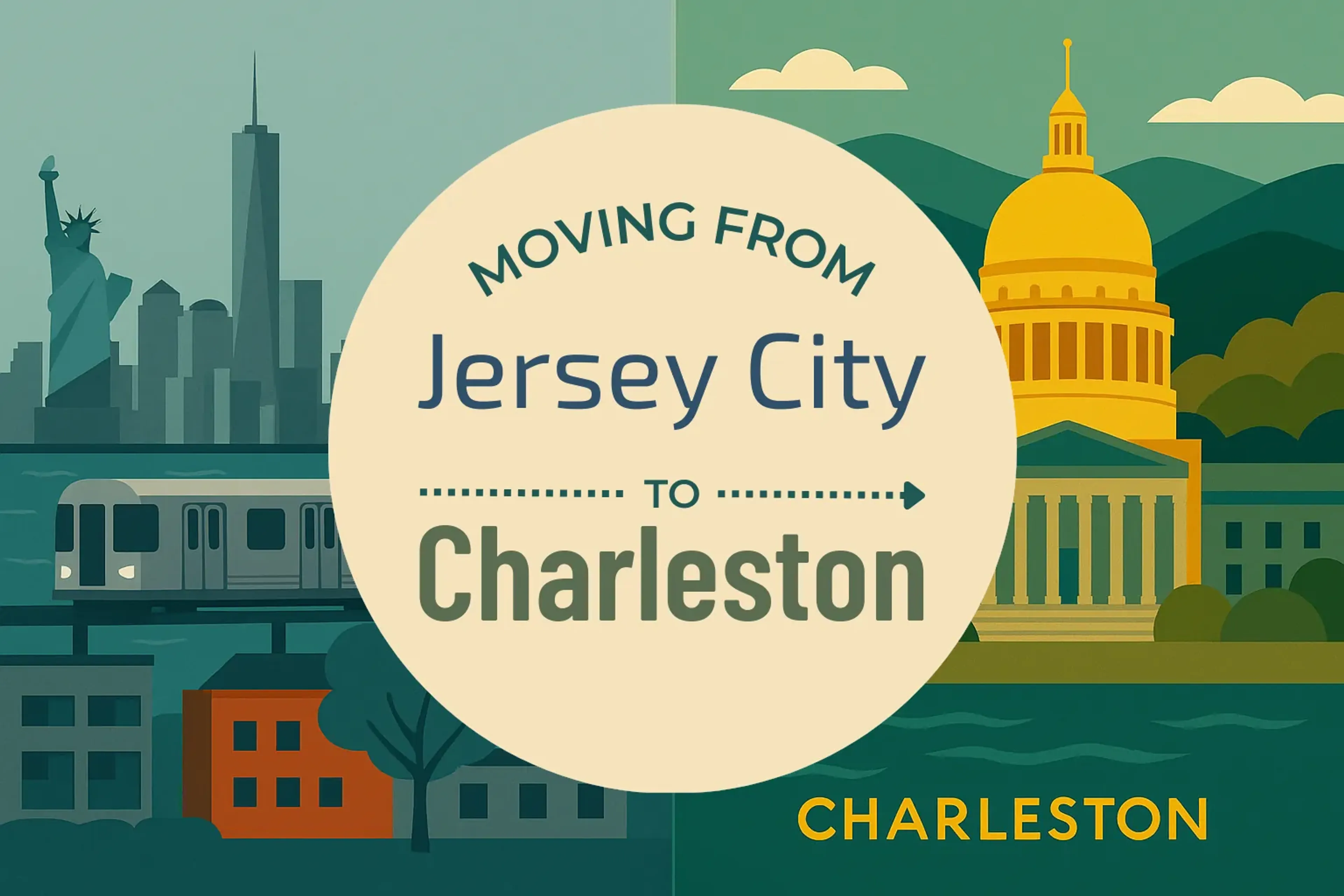 Side-by-side comparison of Jersey City to Charleston moving companies