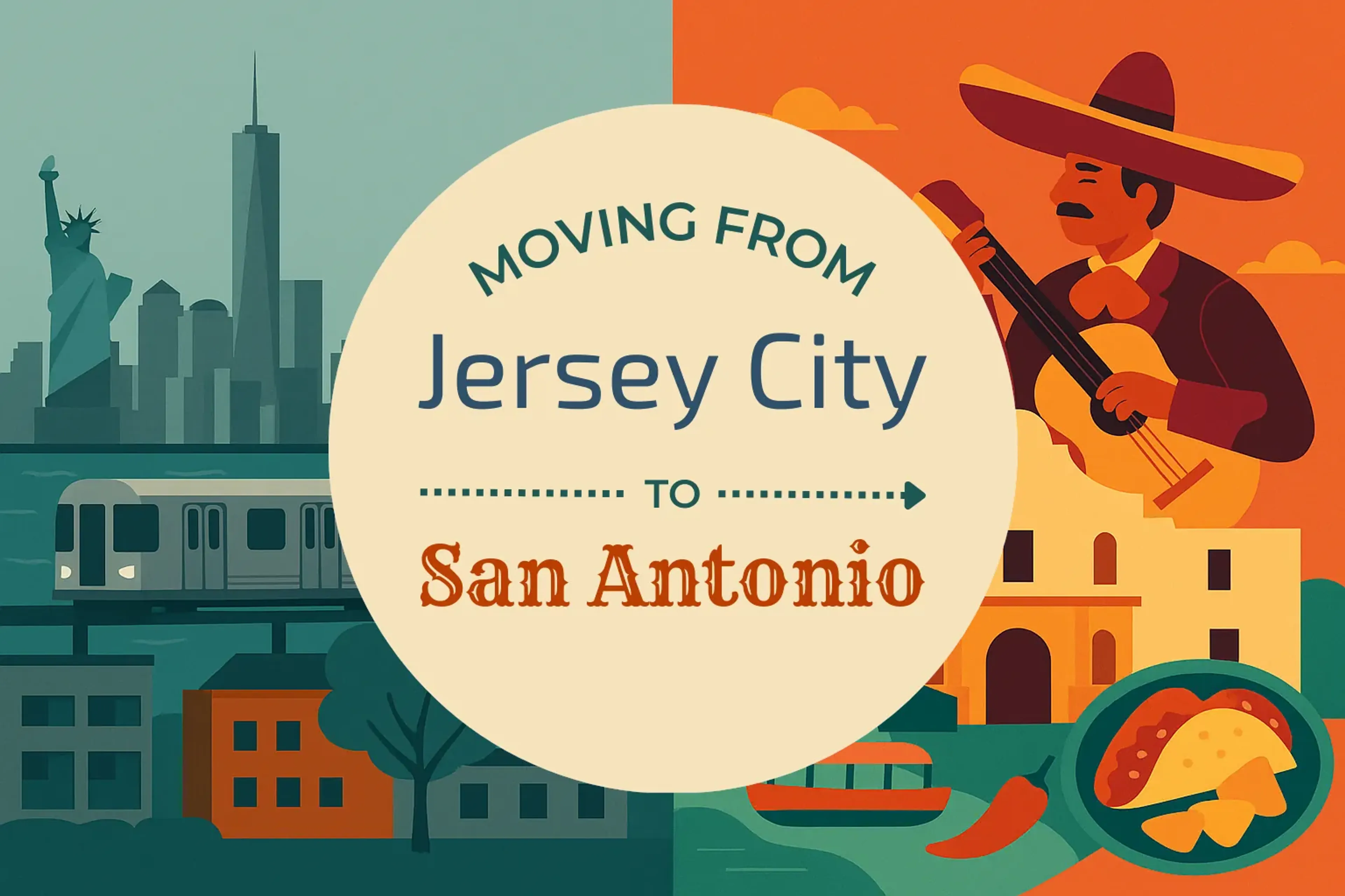 Side-by-side comparison of Jersey City to San Antonio moving companies
