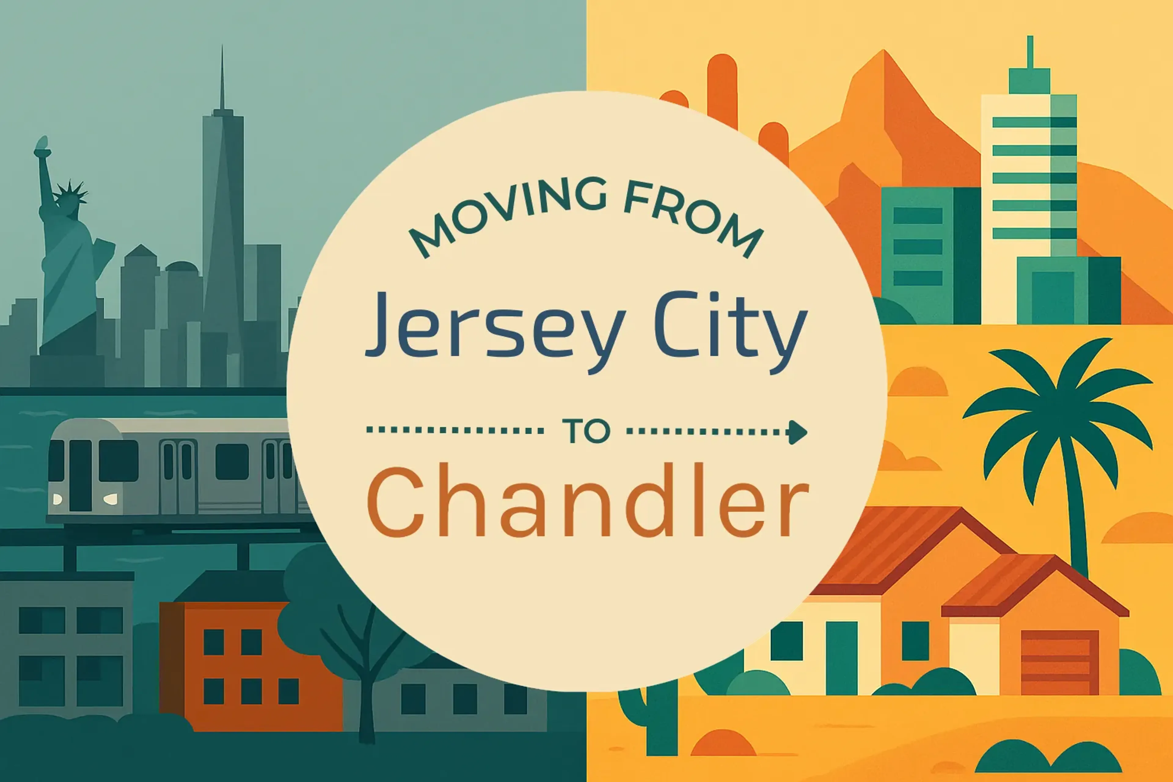 Side-by-side comparison of Jersey City to Chandler moving companies
