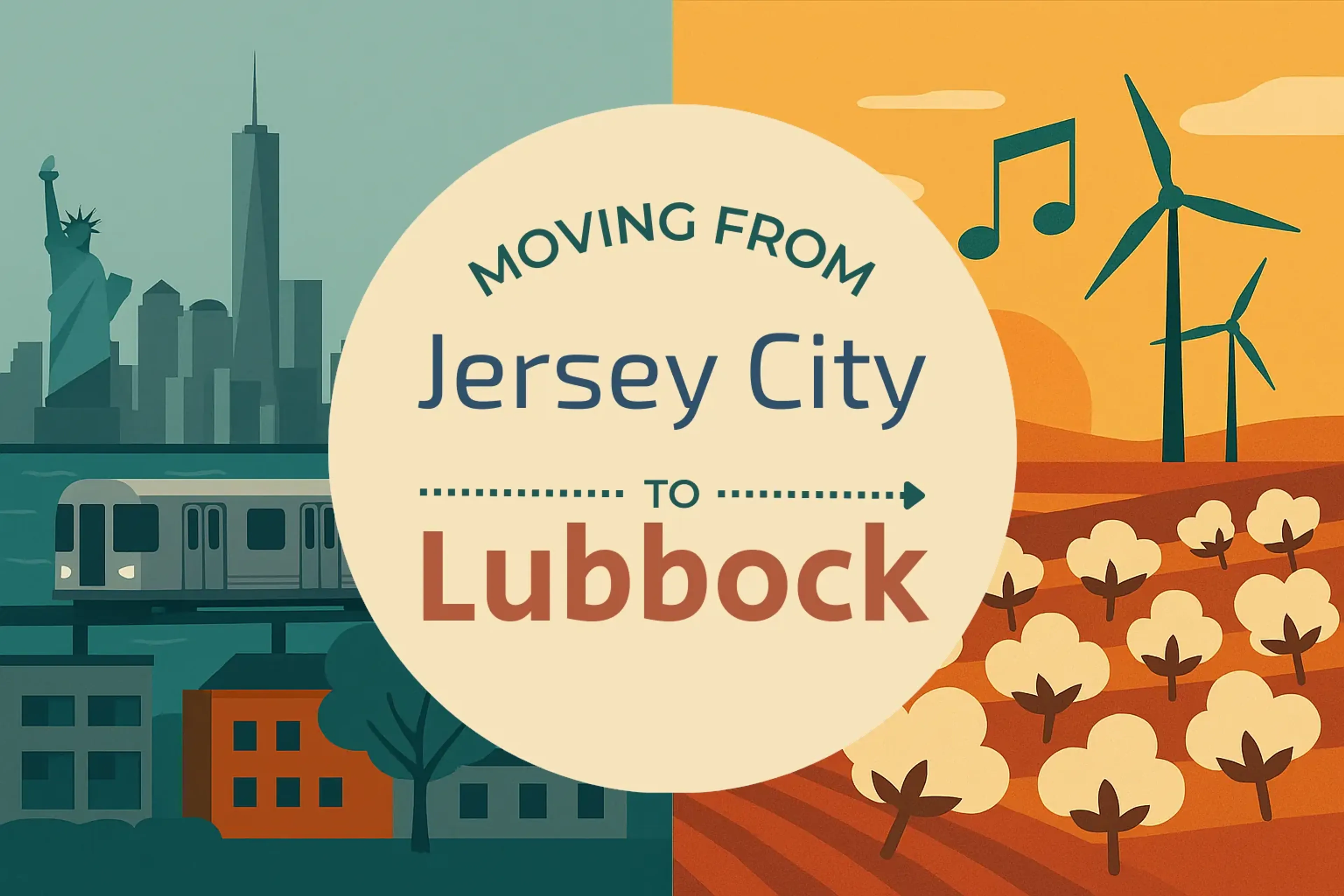 Side-by-side comparison of Jersey City to Lubbock moving companies