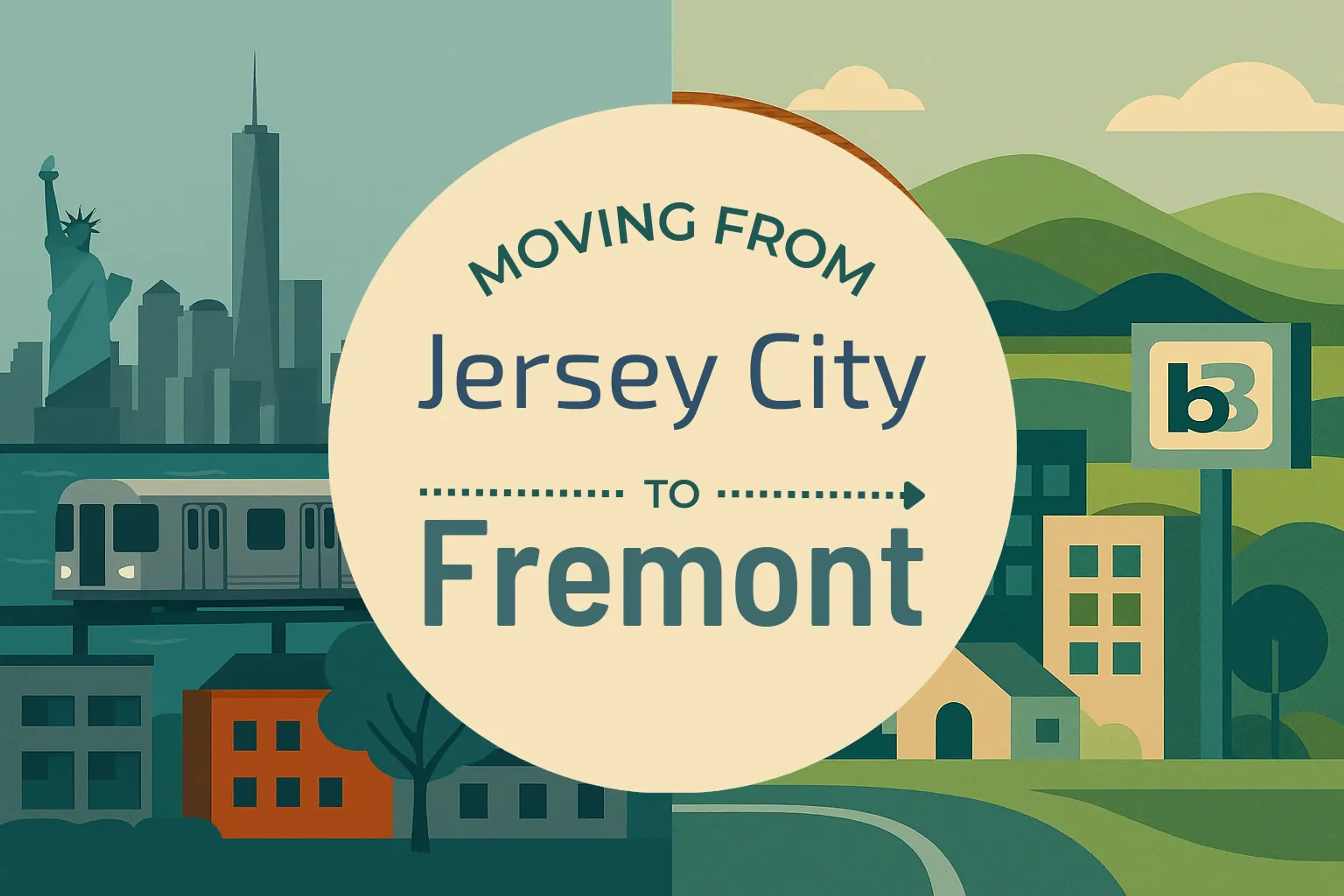 Side-by-side comparison of Jersey City to Fremont moving companies