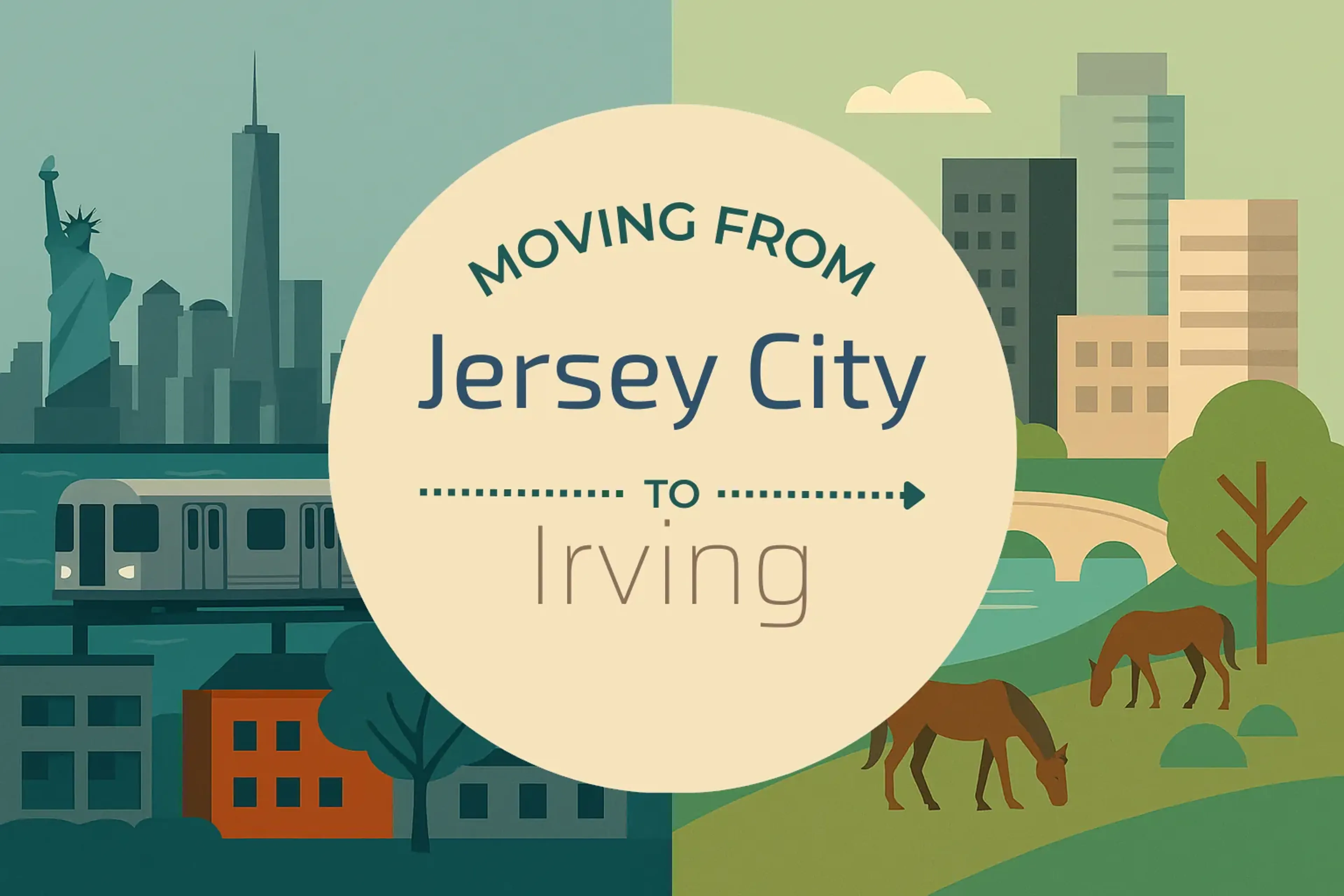 Side-by-side comparison of Jersey City to Irving moving companies