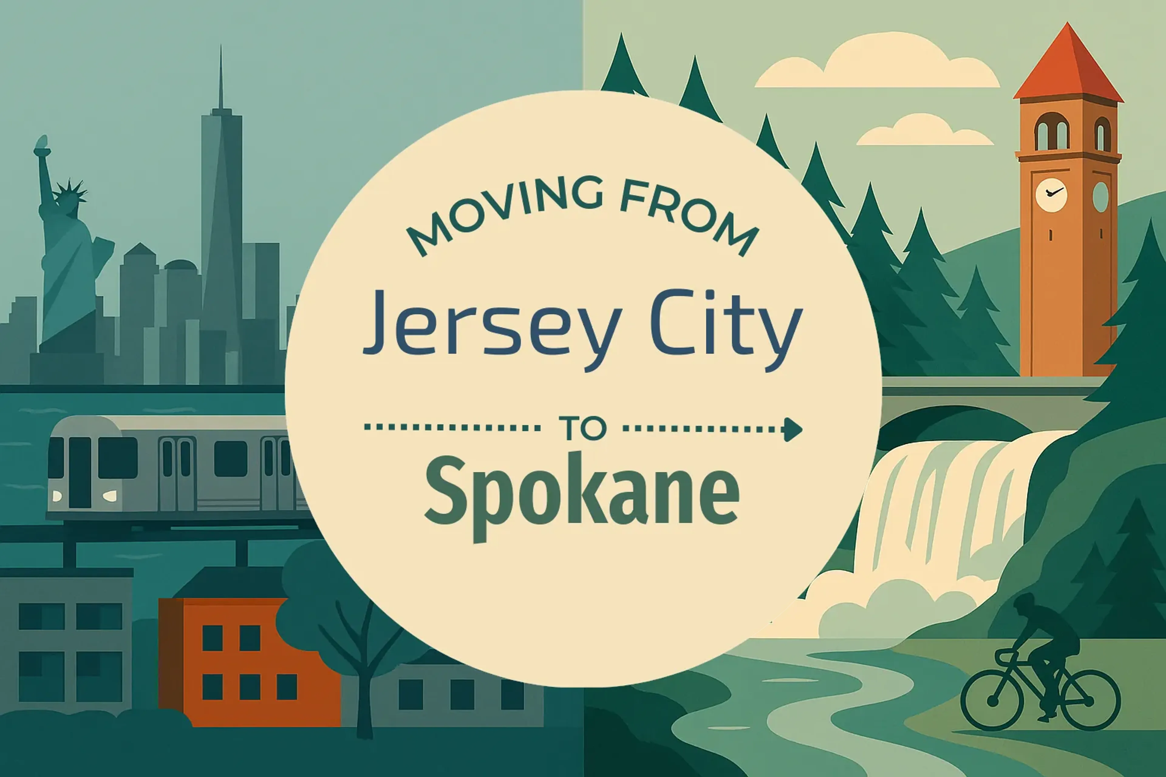 Side-by-side comparison of Jersey City to Spokane moving companies