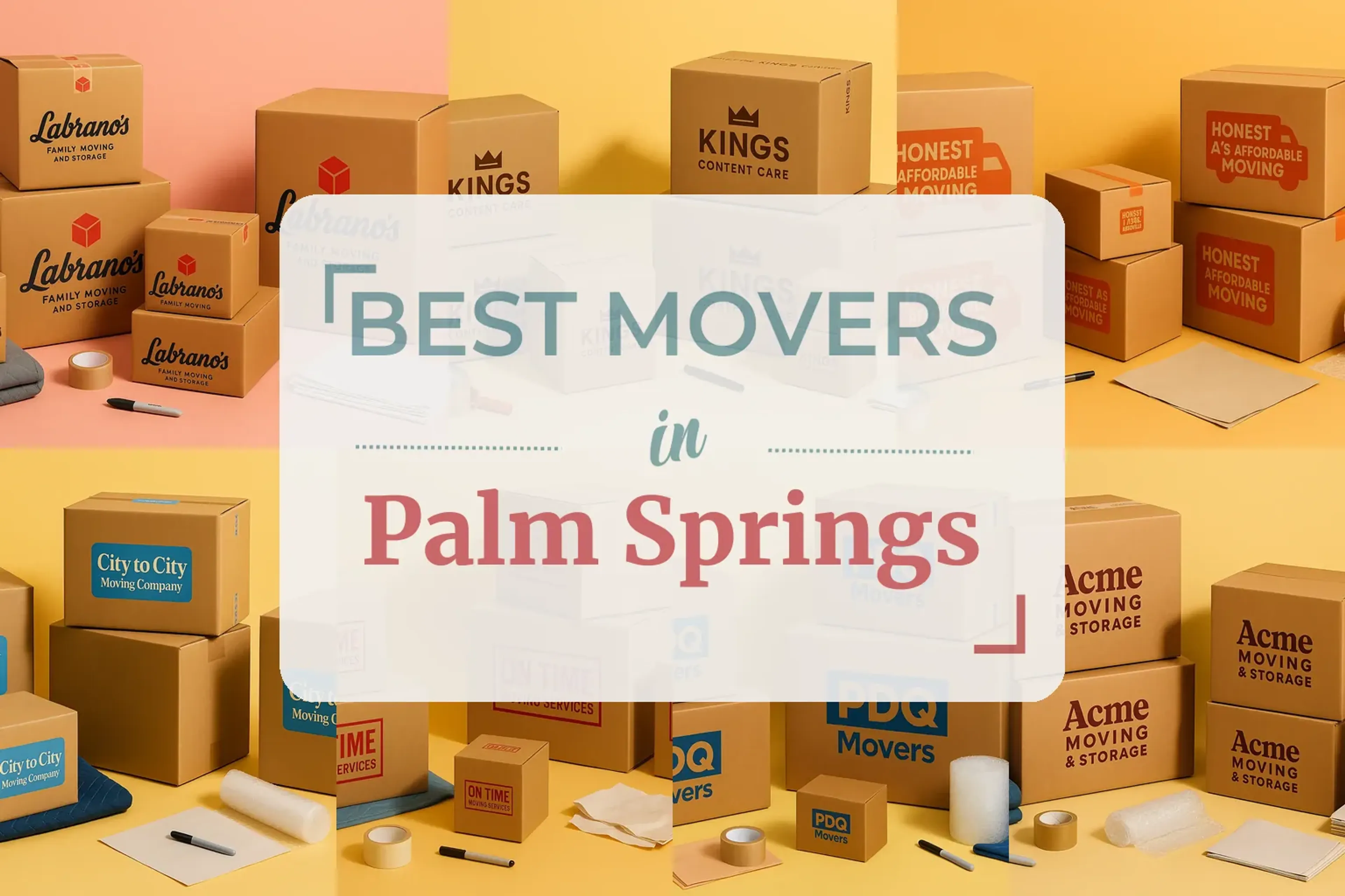 Side-by-side comparison of Palm Springs moving companies
