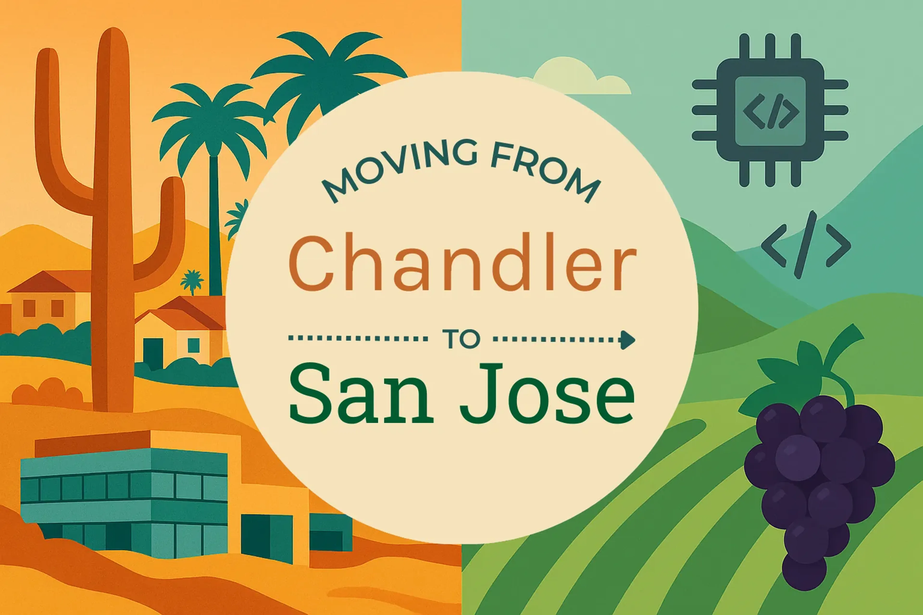 Side-by-side comparison of Chandler to San Jose moving companies