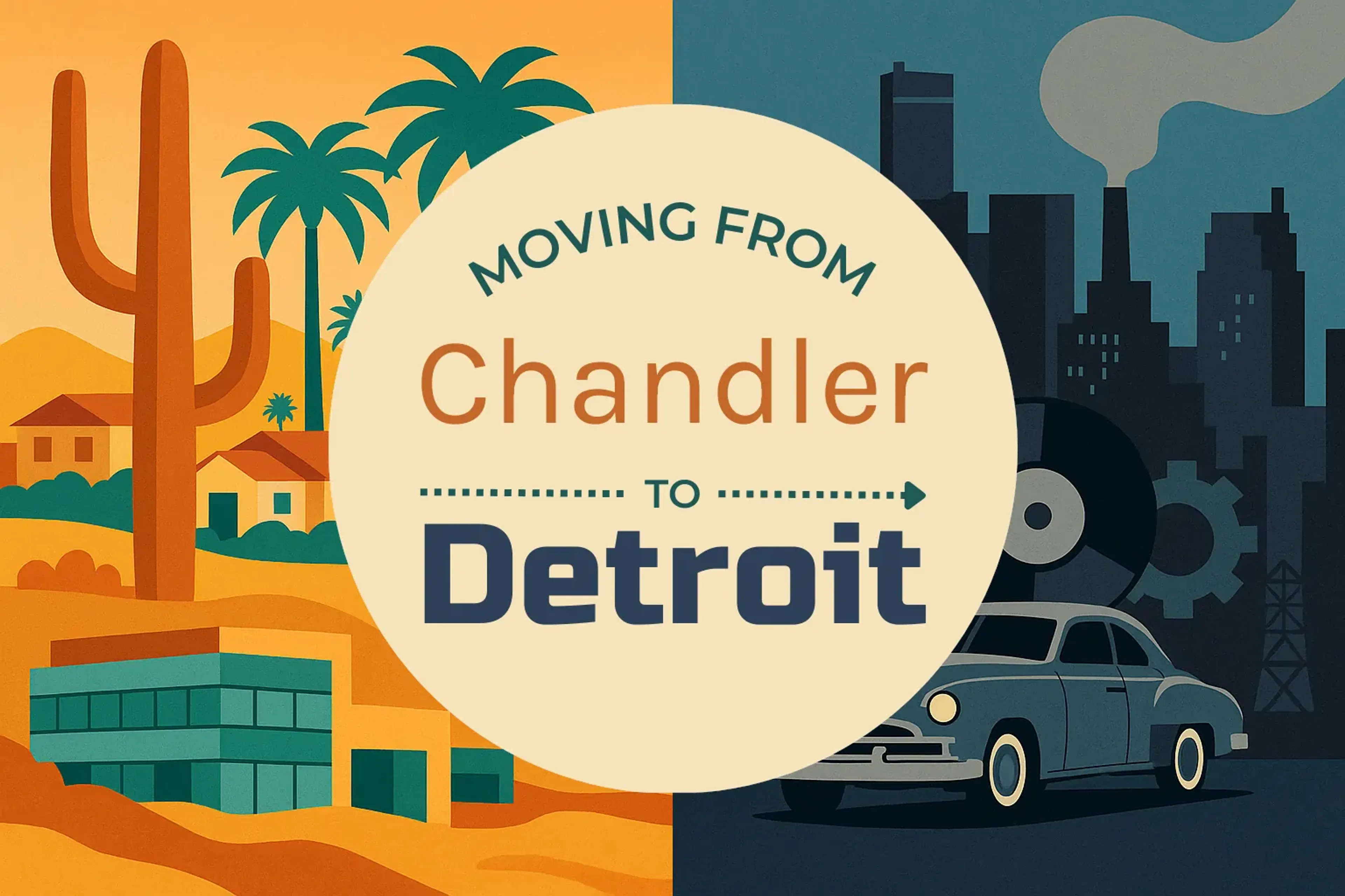 Side-by-side comparison of Chandler to Detroit moving companies