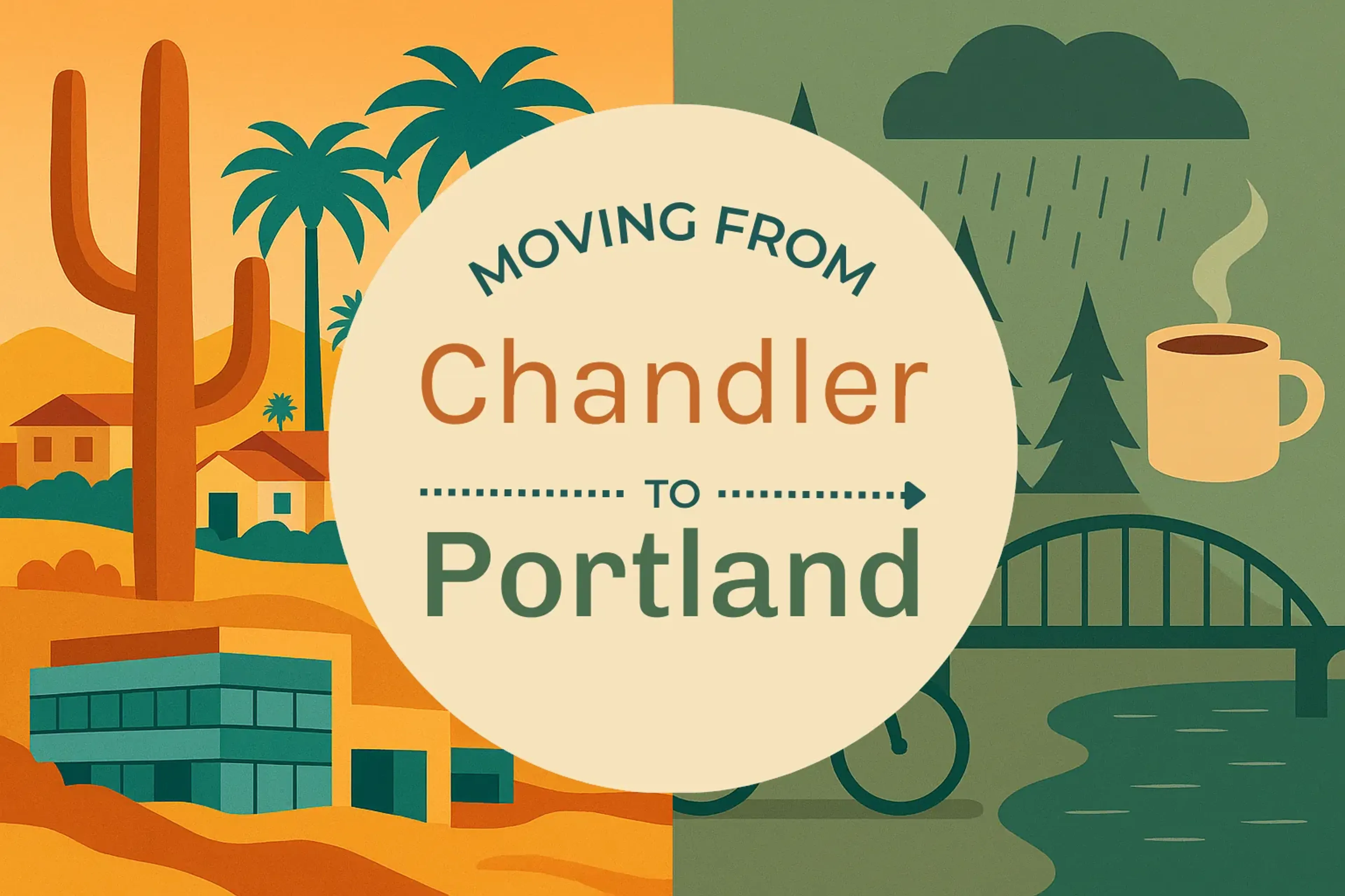 Side-by-side comparison of Chandler to Portland moving companies