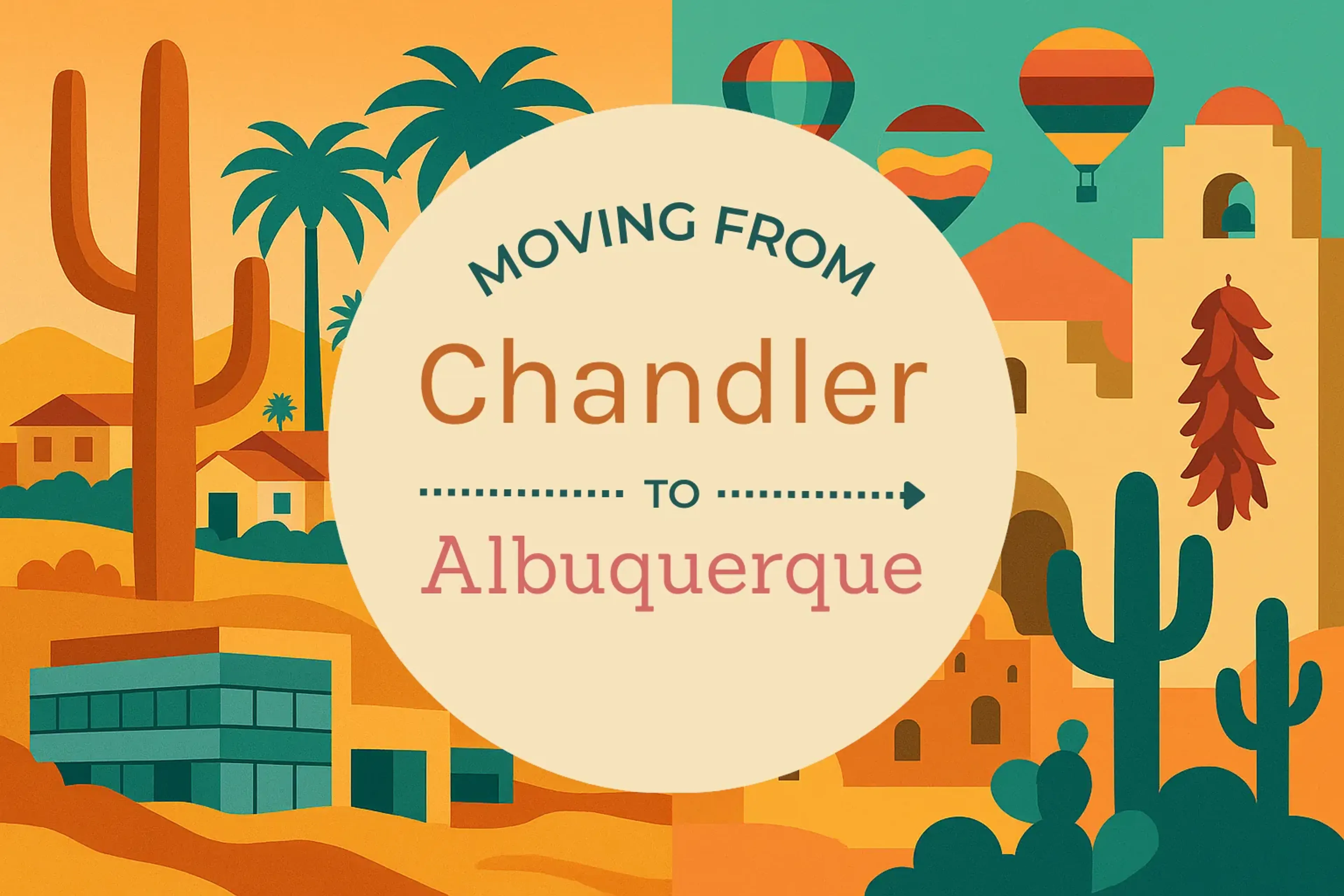 Side-by-side comparison of Chandler to Albuquerque moving companies
