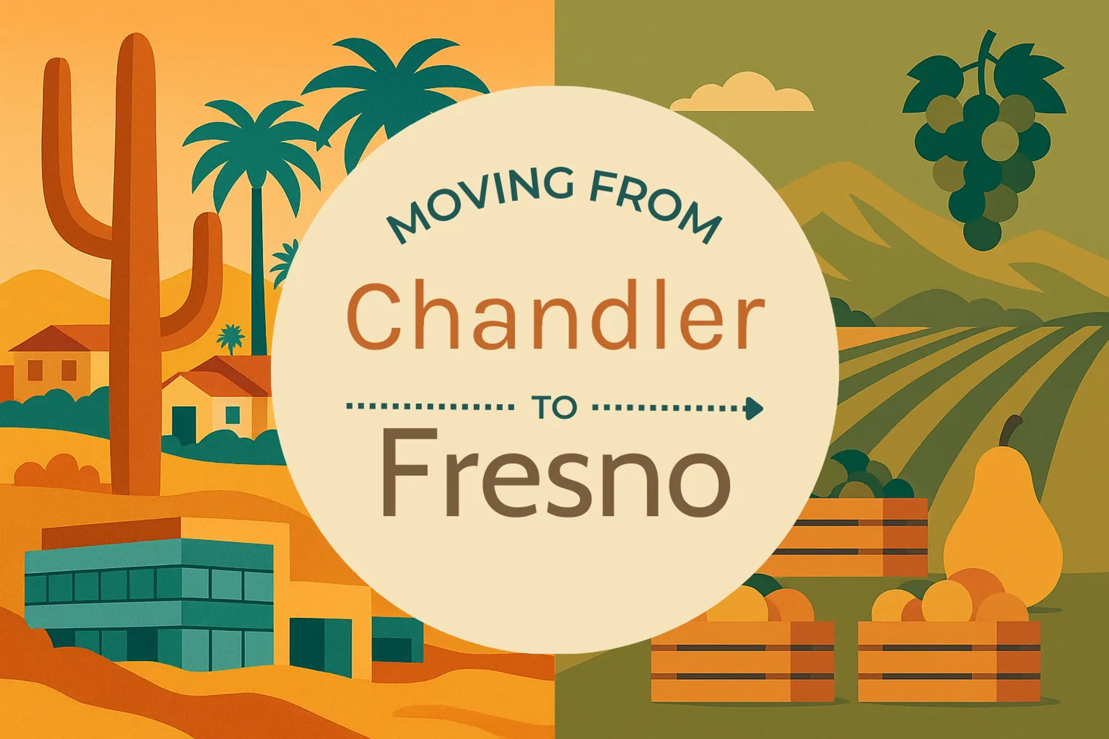 Side-by-side comparison of Chandler to Fresno moving companies