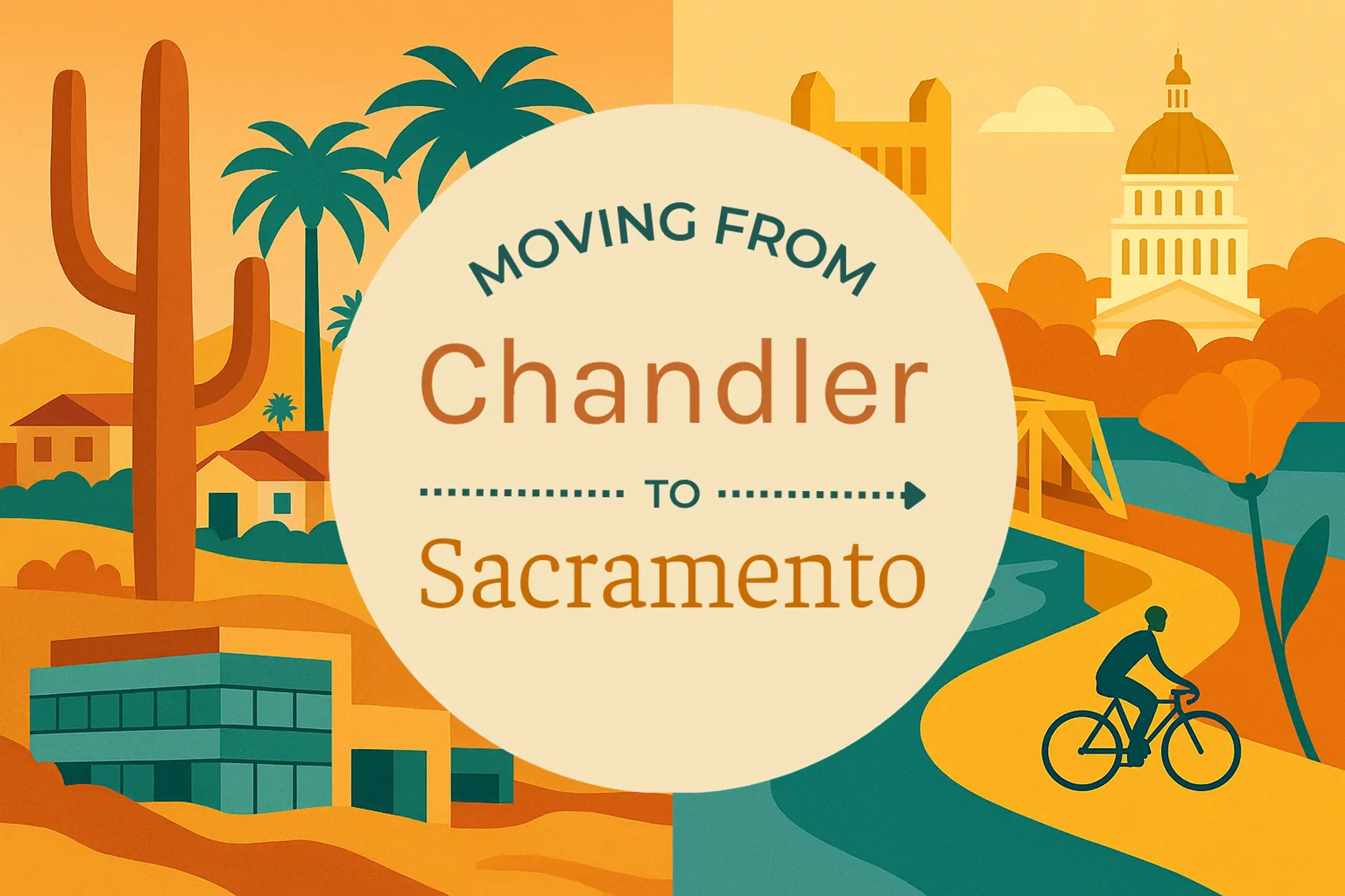 Side-by-side comparison of Chandler to Sacramento moving companies