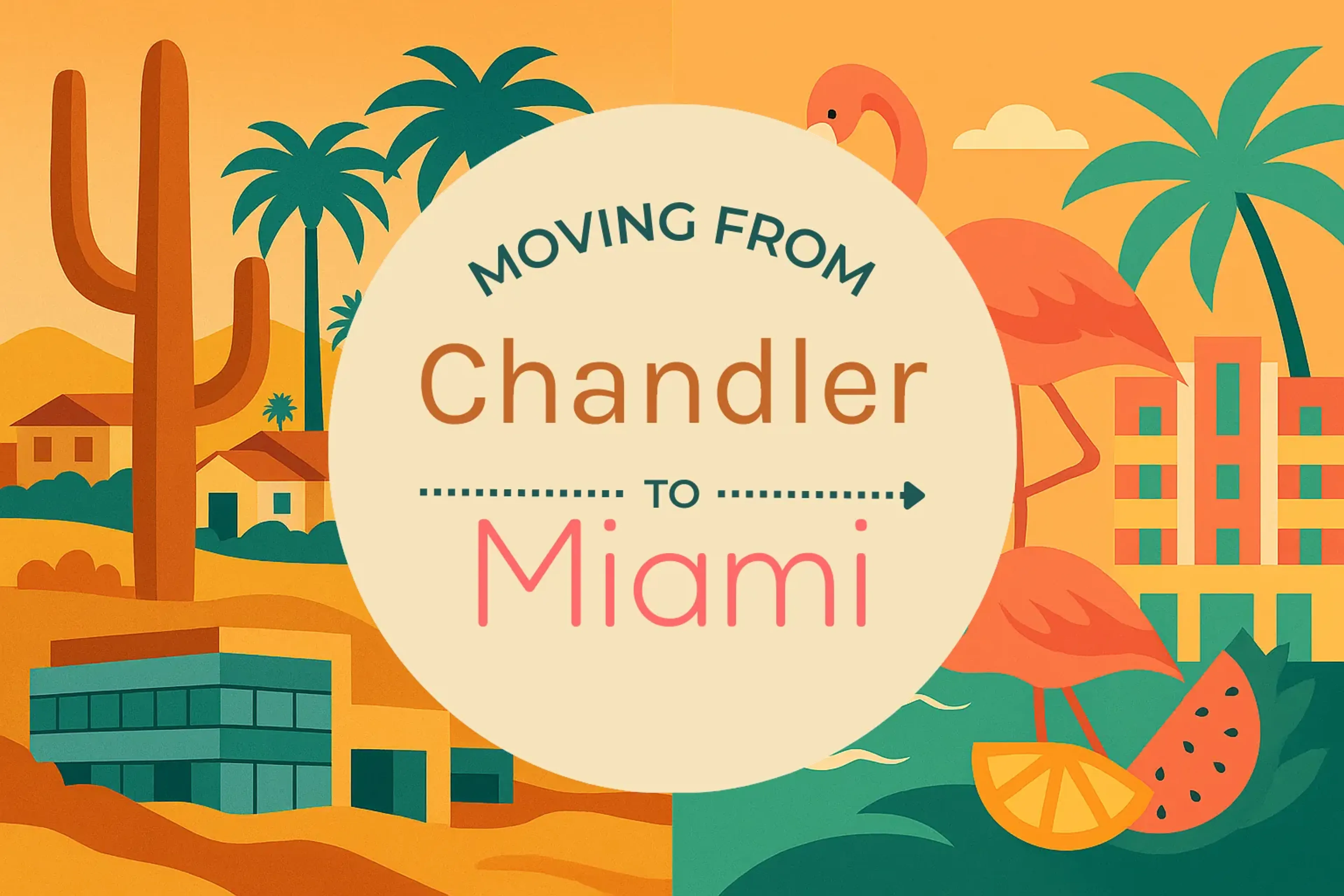 Side-by-side comparison of Chandler to Miami moving companies