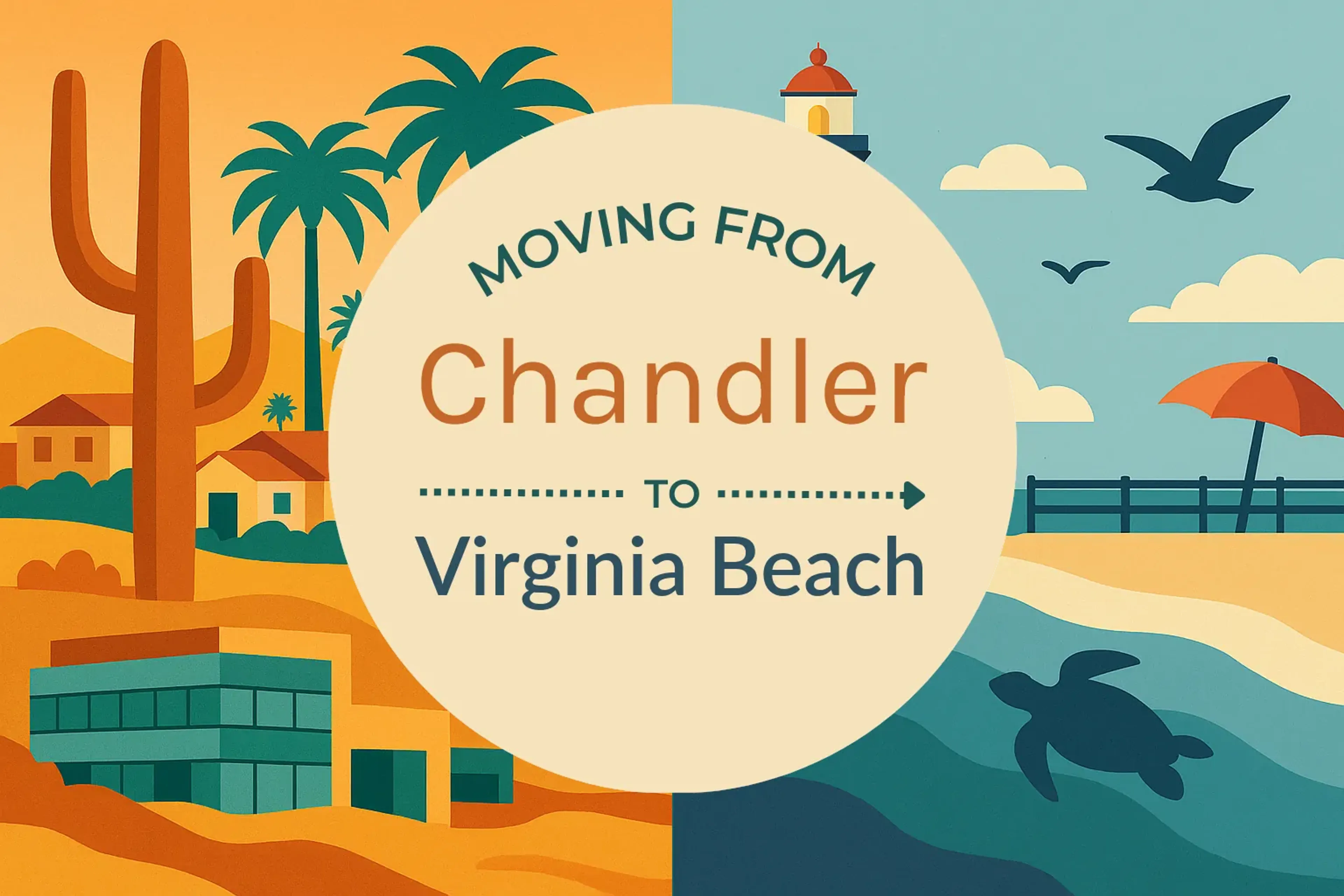 Side-by-side comparison of Chandler to Virginia Beach moving companies