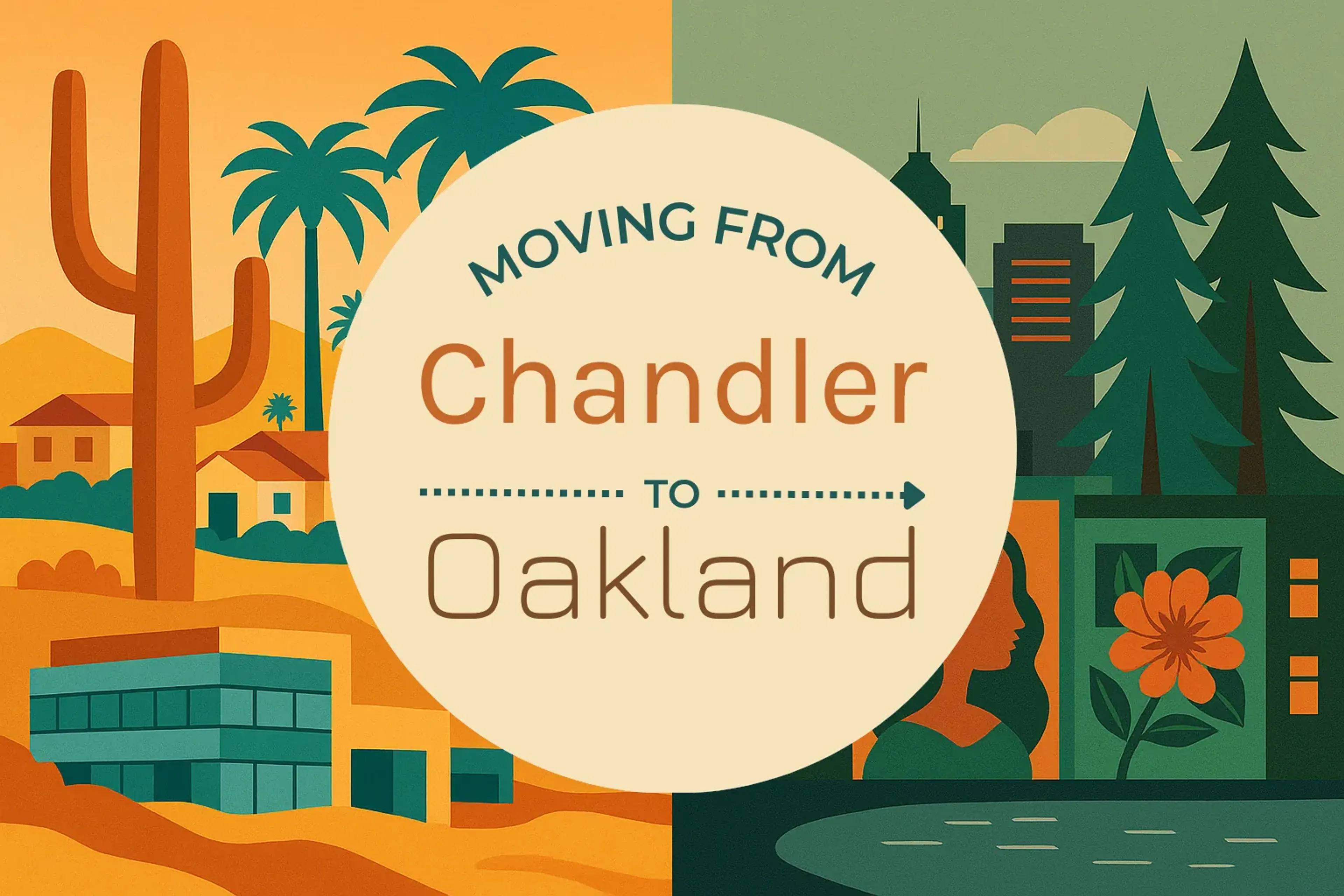 Side-by-side comparison of Chandler to Oakland moving companies