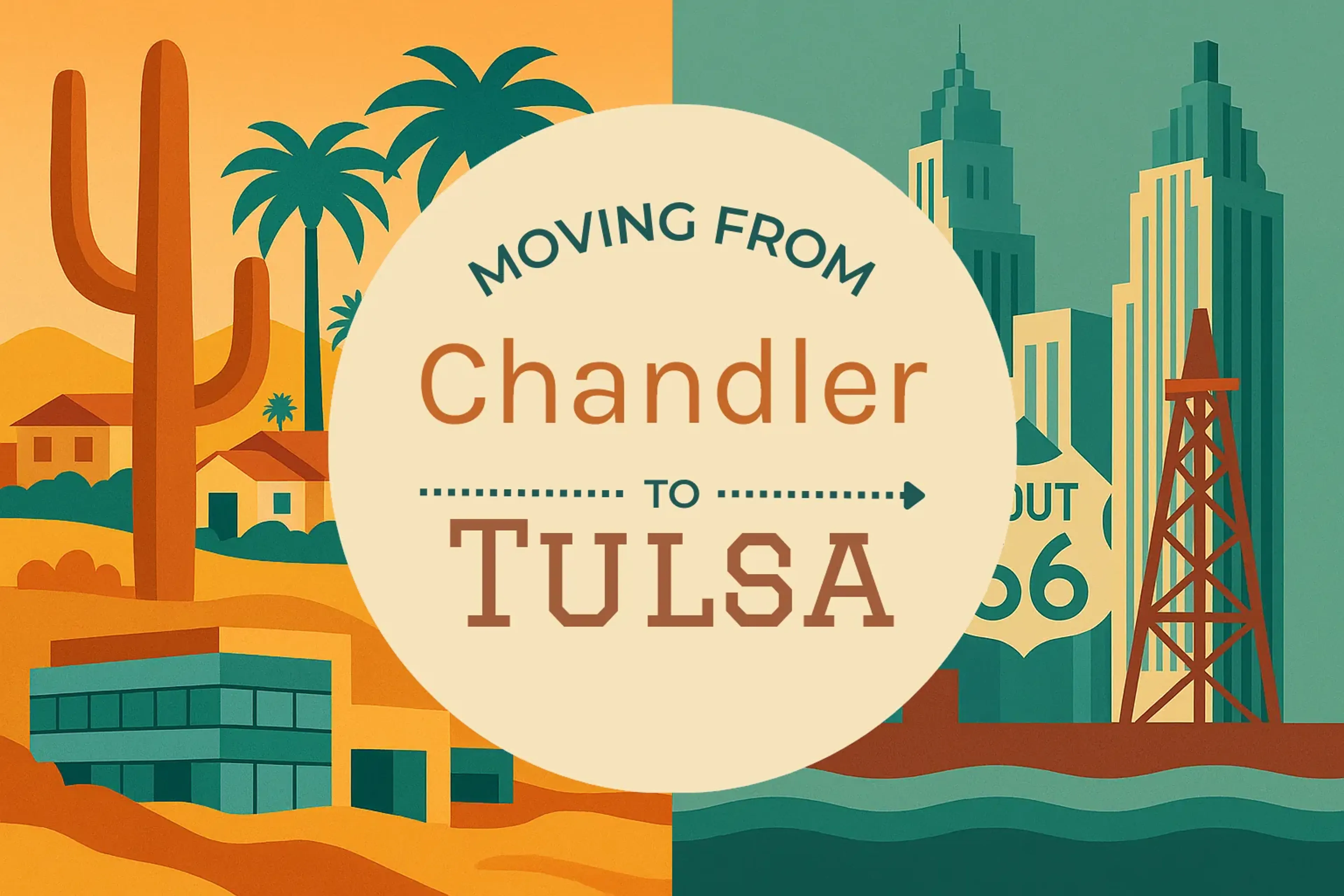 Side-by-side comparison of Chandler to Tulsa moving companies