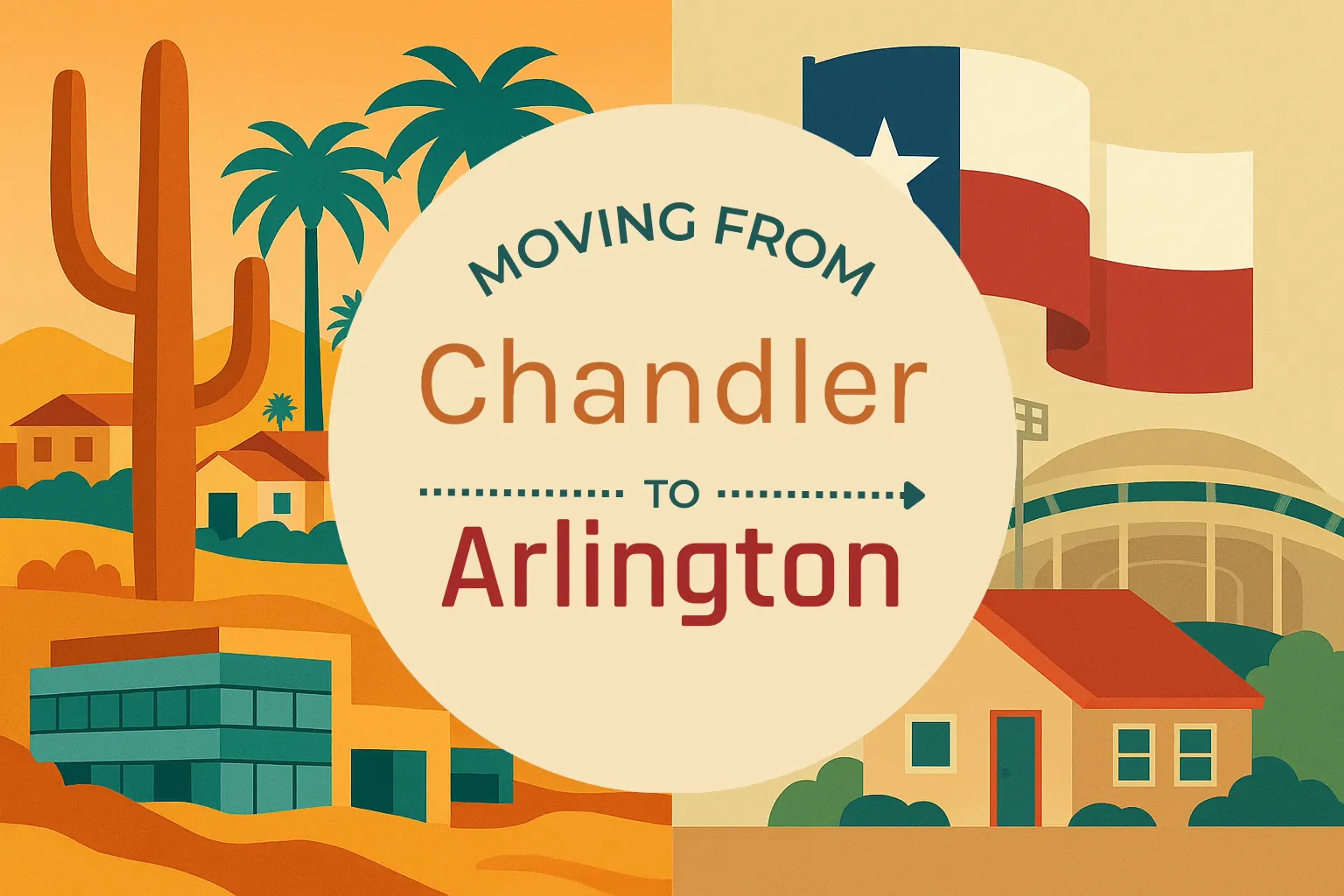 Side-by-side comparison of Chandler to Arlington moving companies