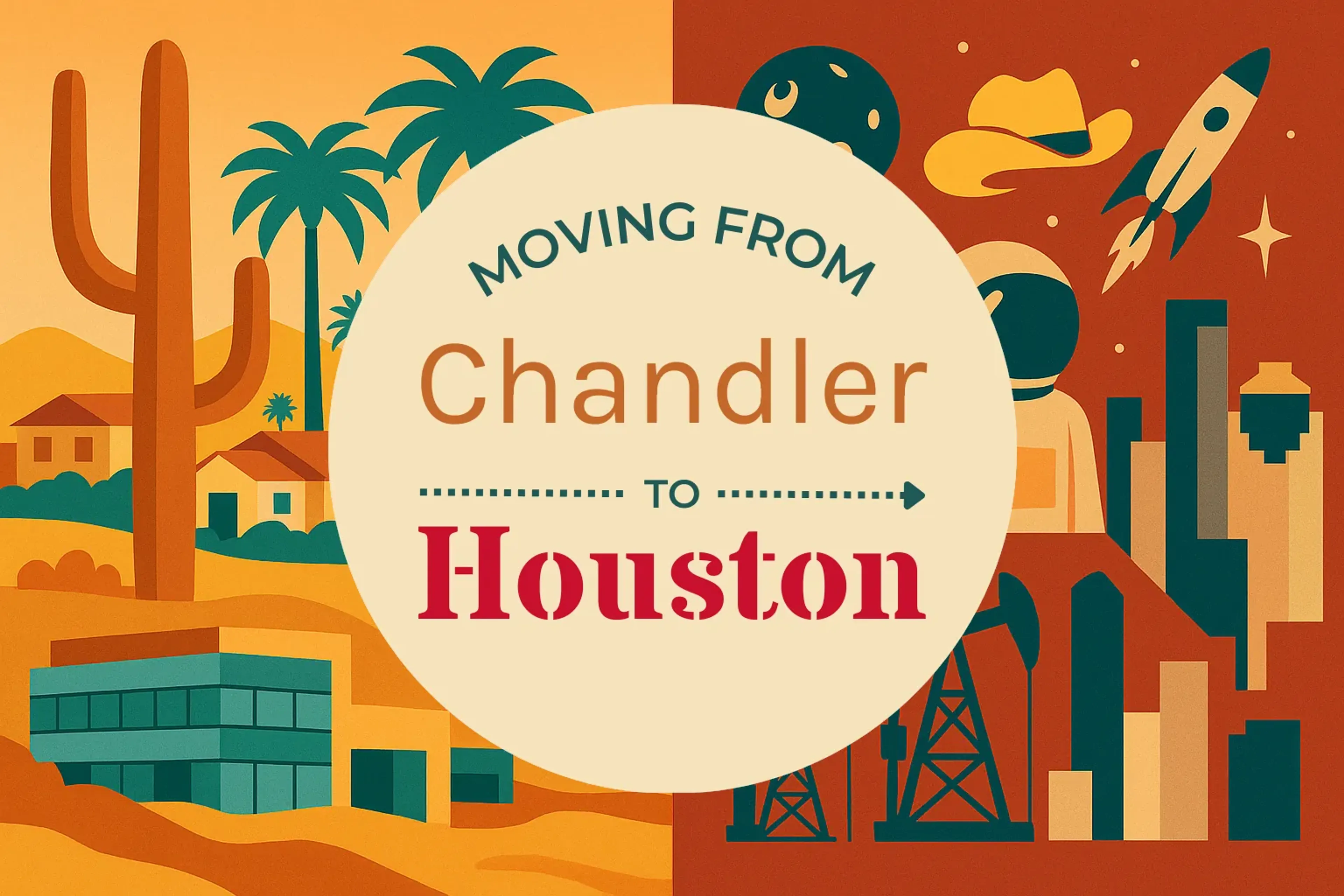 Side-by-side comparison of Chandler to Houston moving companies