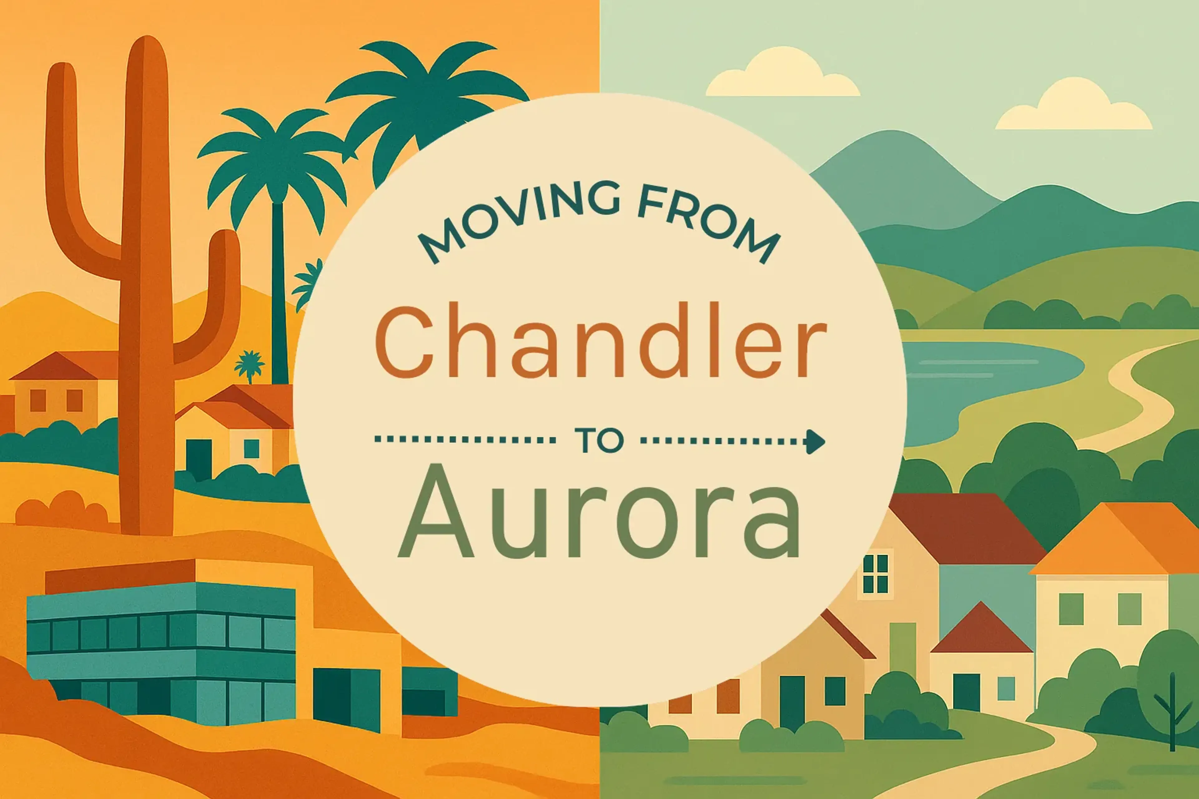Side-by-side comparison of Chandler to Aurora moving companies
