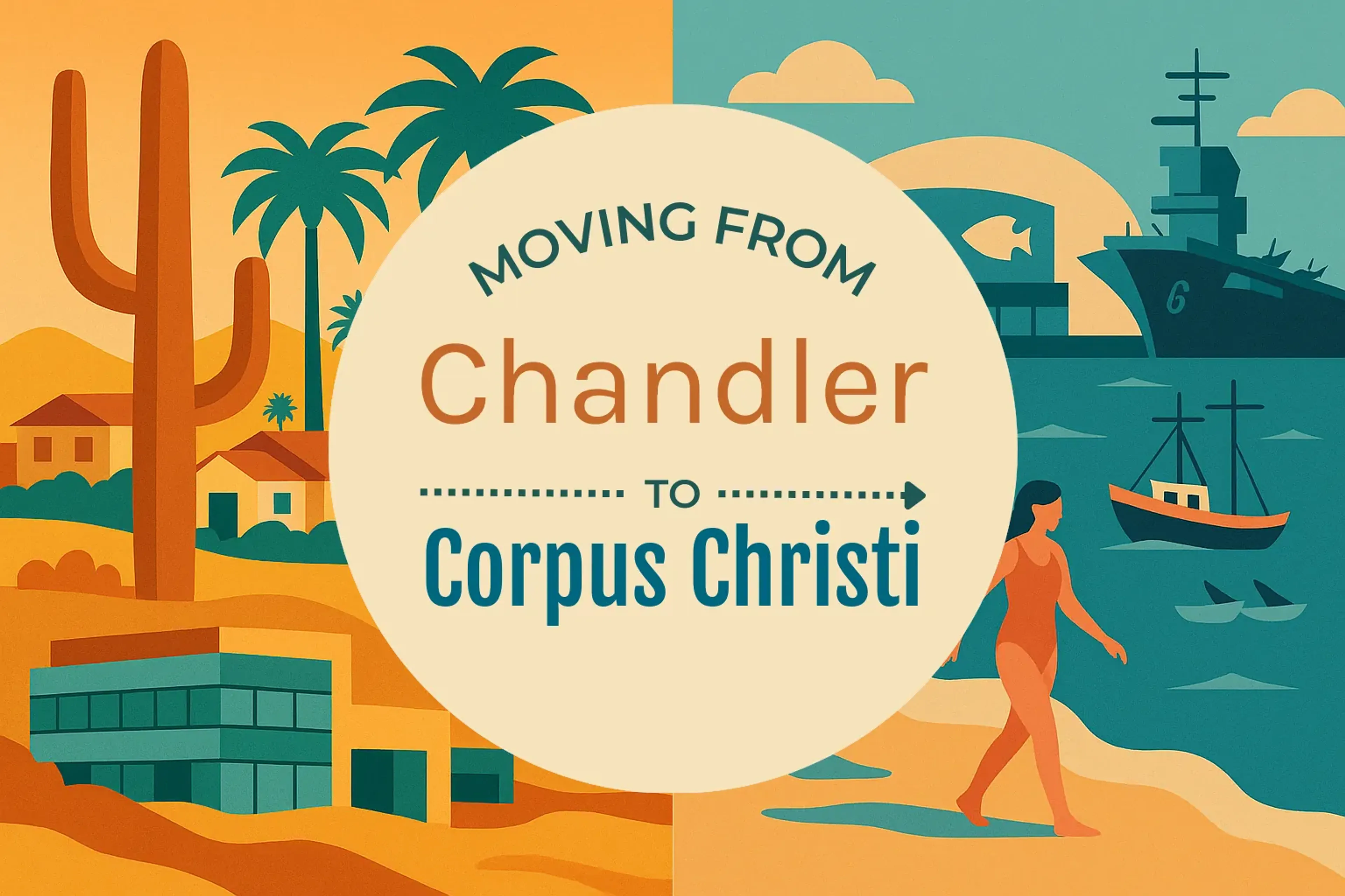 Side-by-side comparison of Chandler to Corpus Christi moving companies