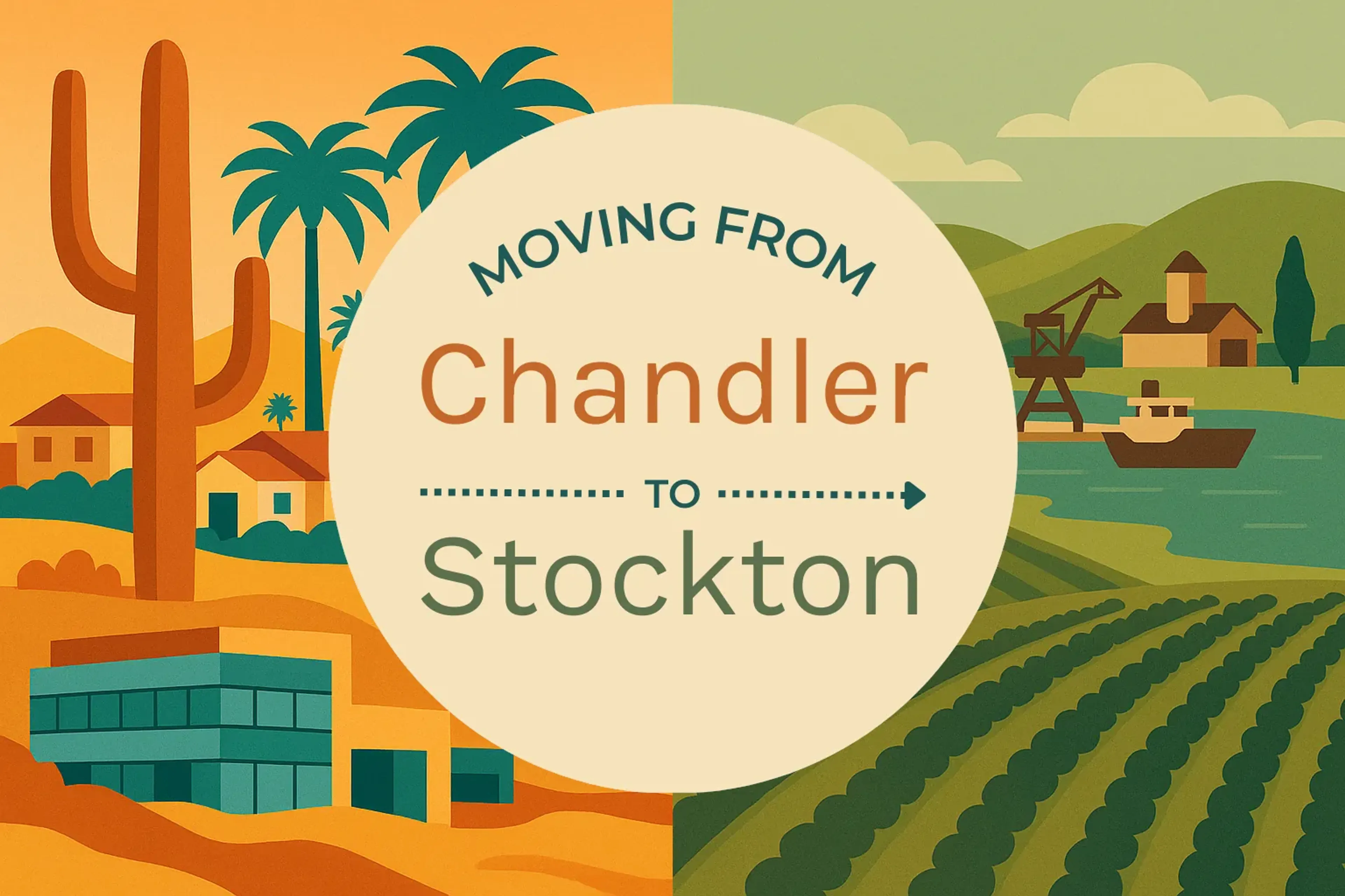 Side-by-side comparison of Chandler to Stockton moving companies