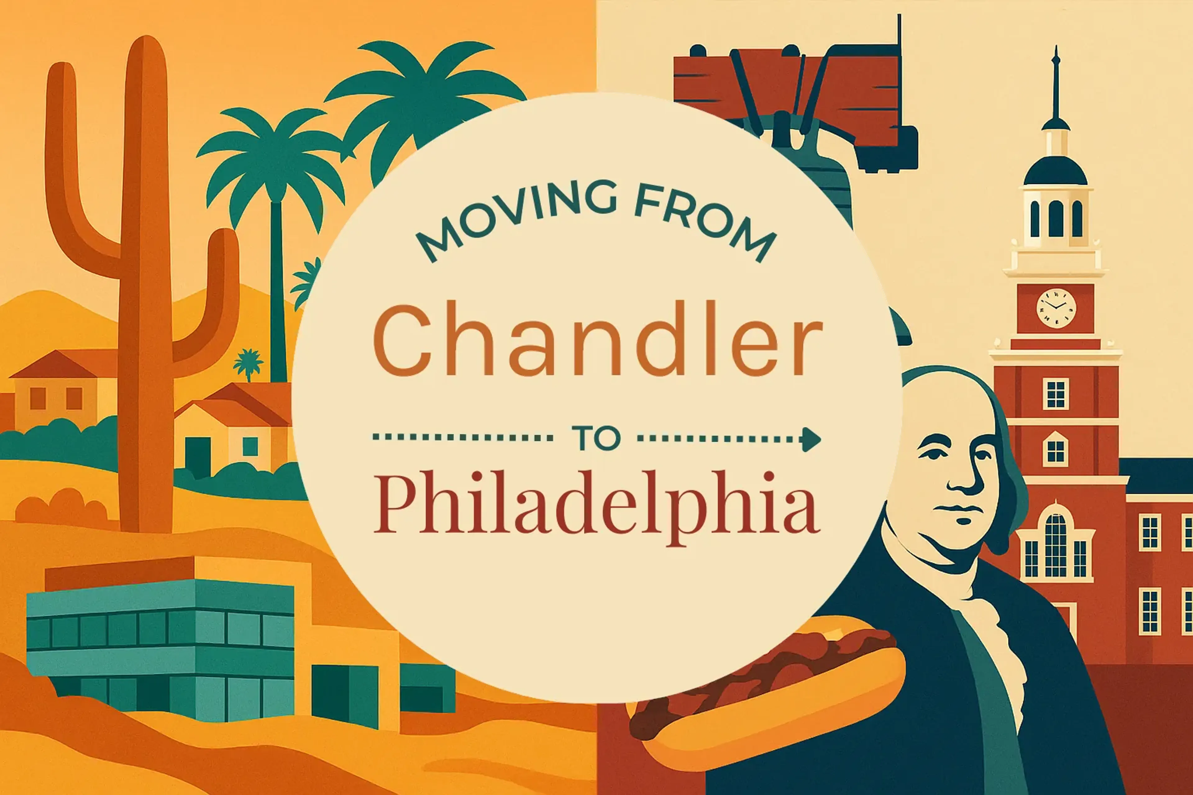 Side-by-side comparison of Chandler to Philadelphia moving companies