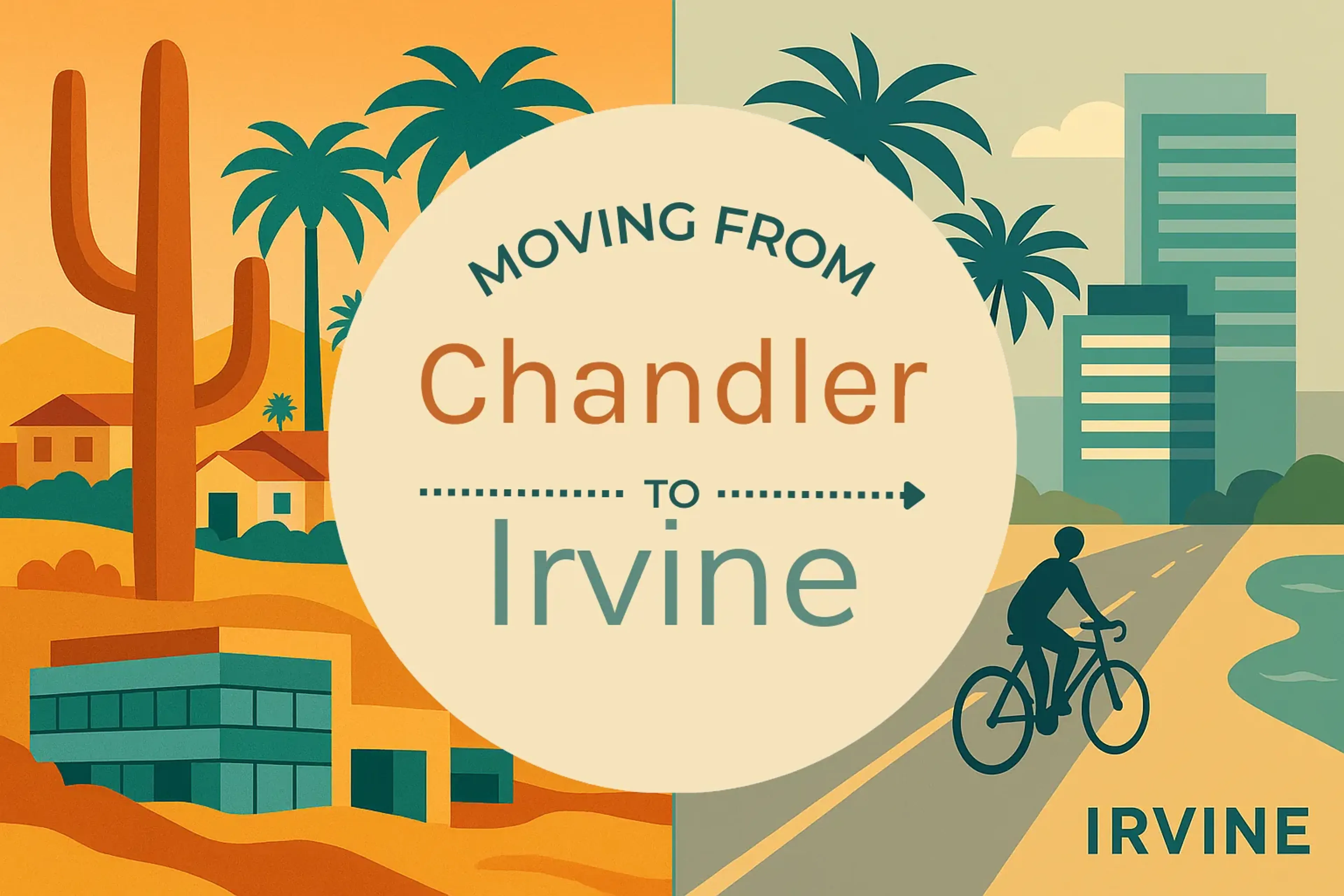 Side-by-side comparison of Chandler to Irvine moving companies