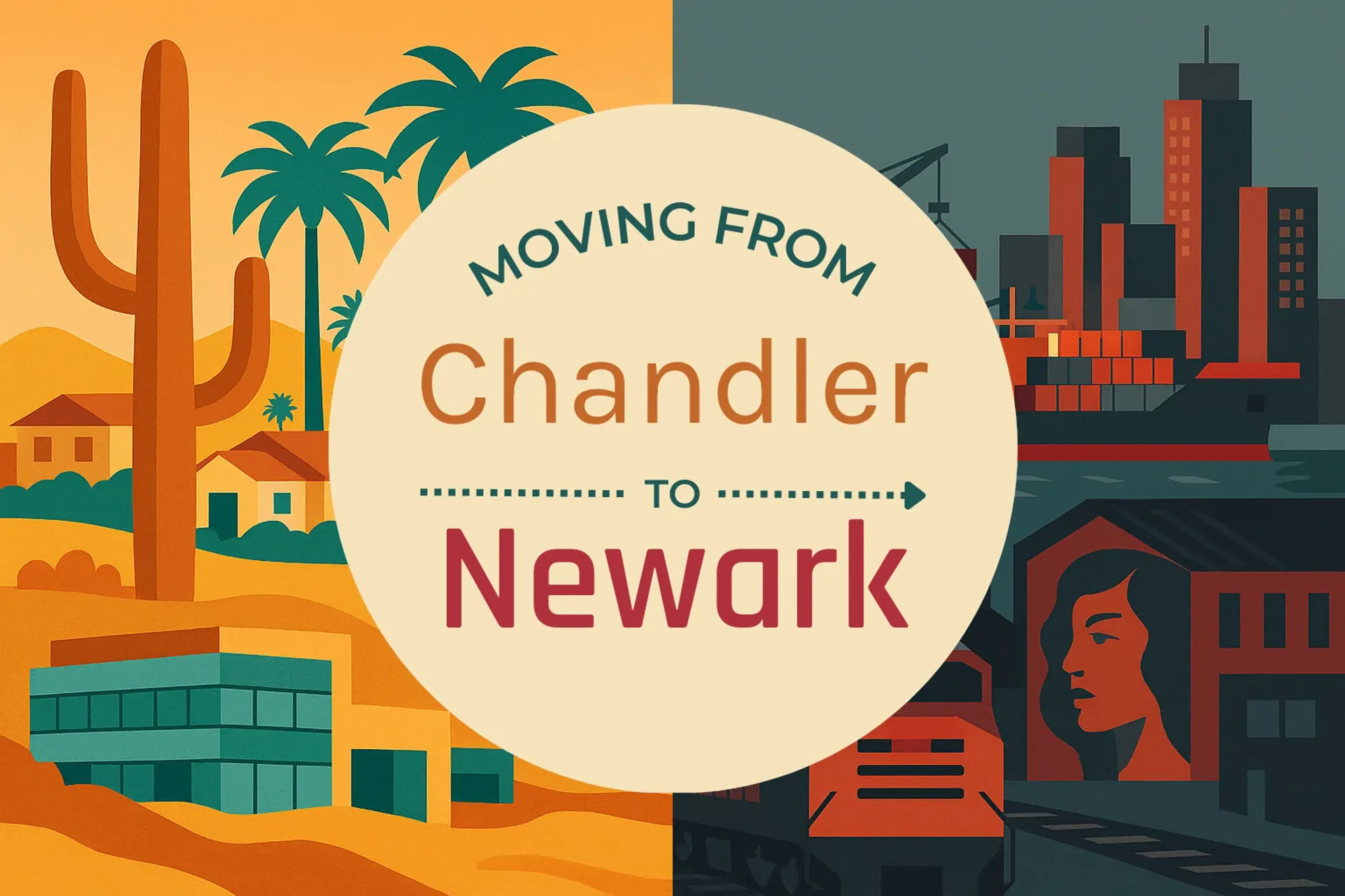 Side-by-side comparison of Chandler to Newark moving companies