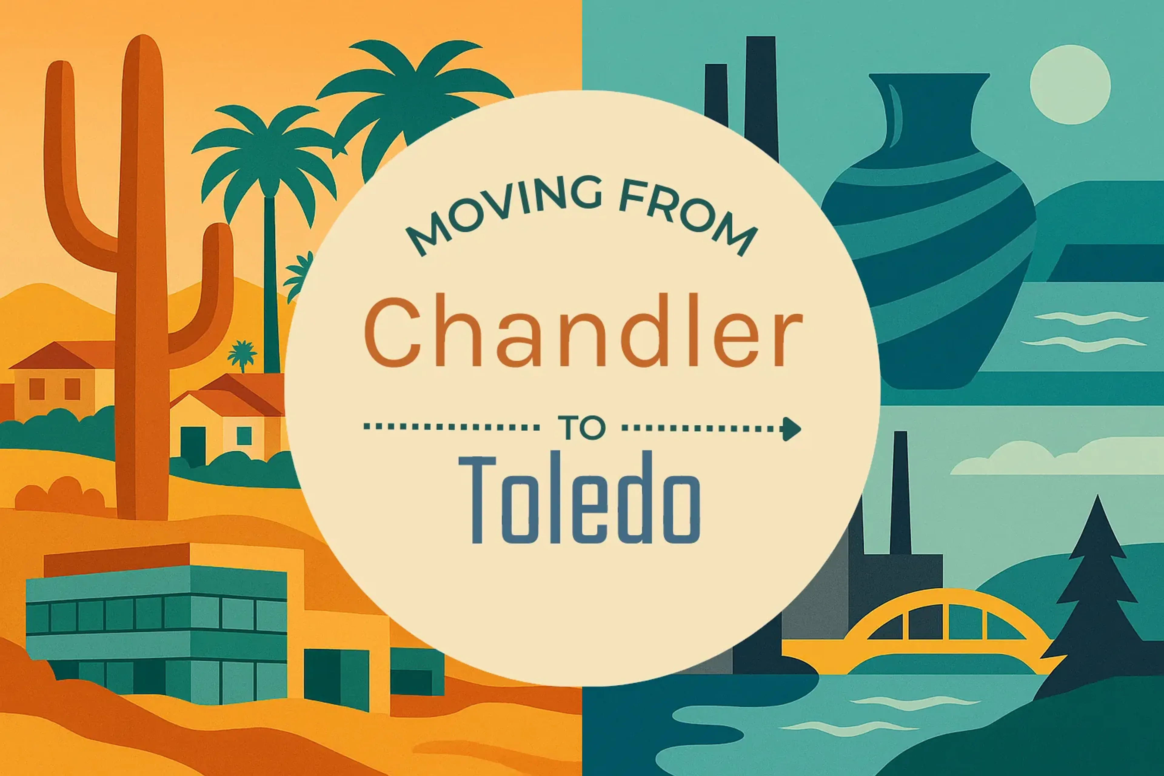 Side-by-side comparison of Chandler to Toledo moving companies