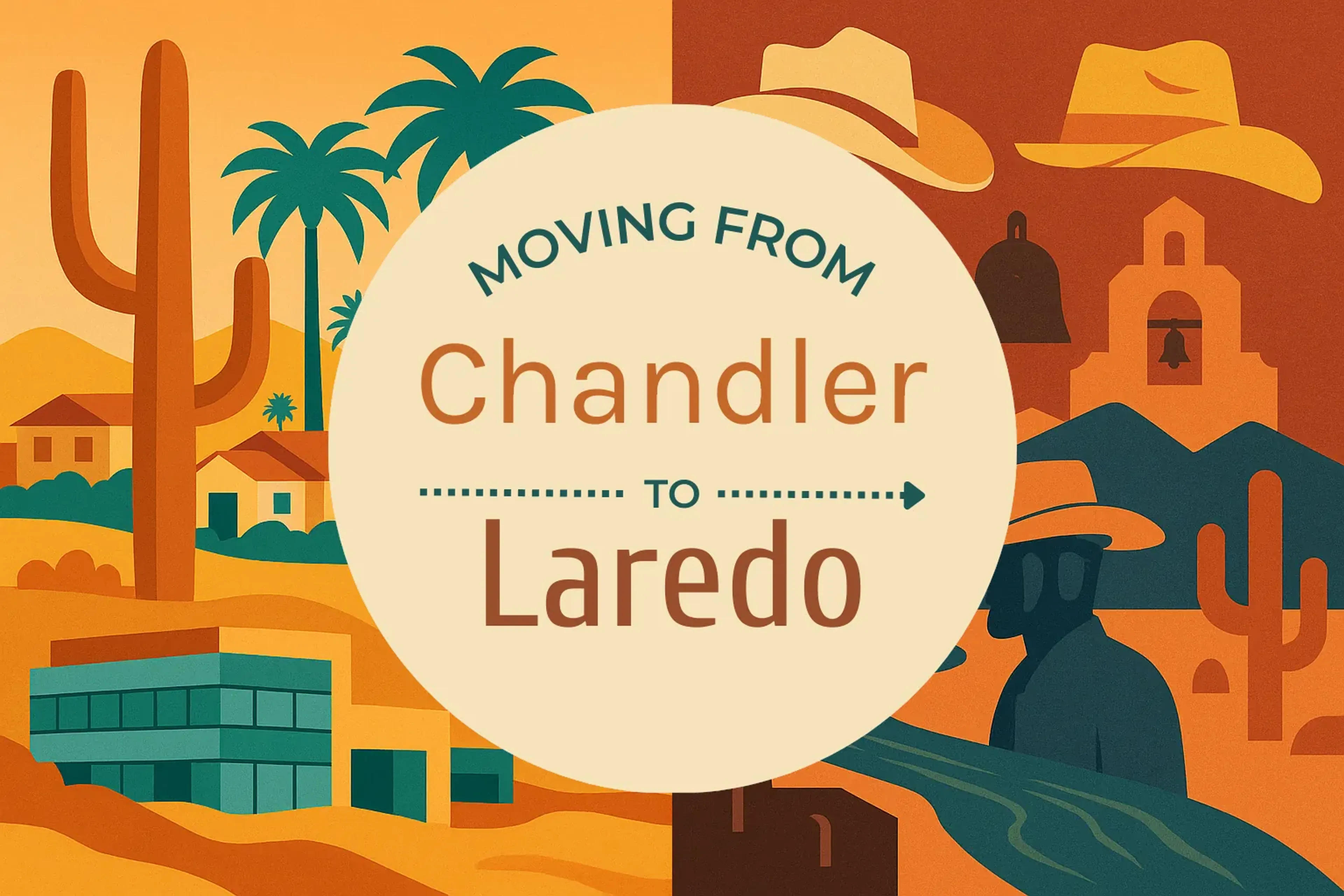 Side-by-side comparison of Chandler to Laredo moving companies