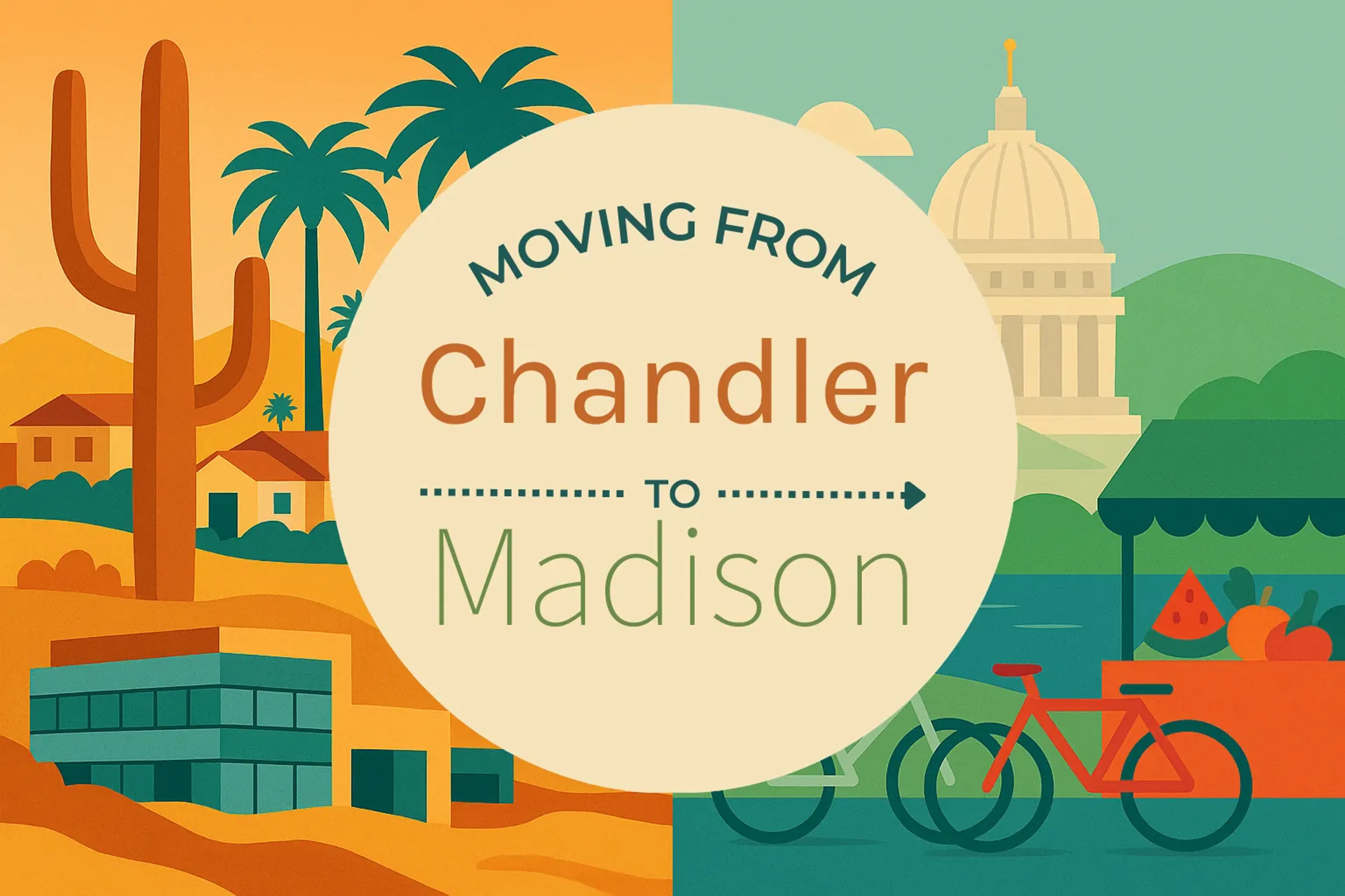 Side-by-side comparison of Chandler to Madison moving companies