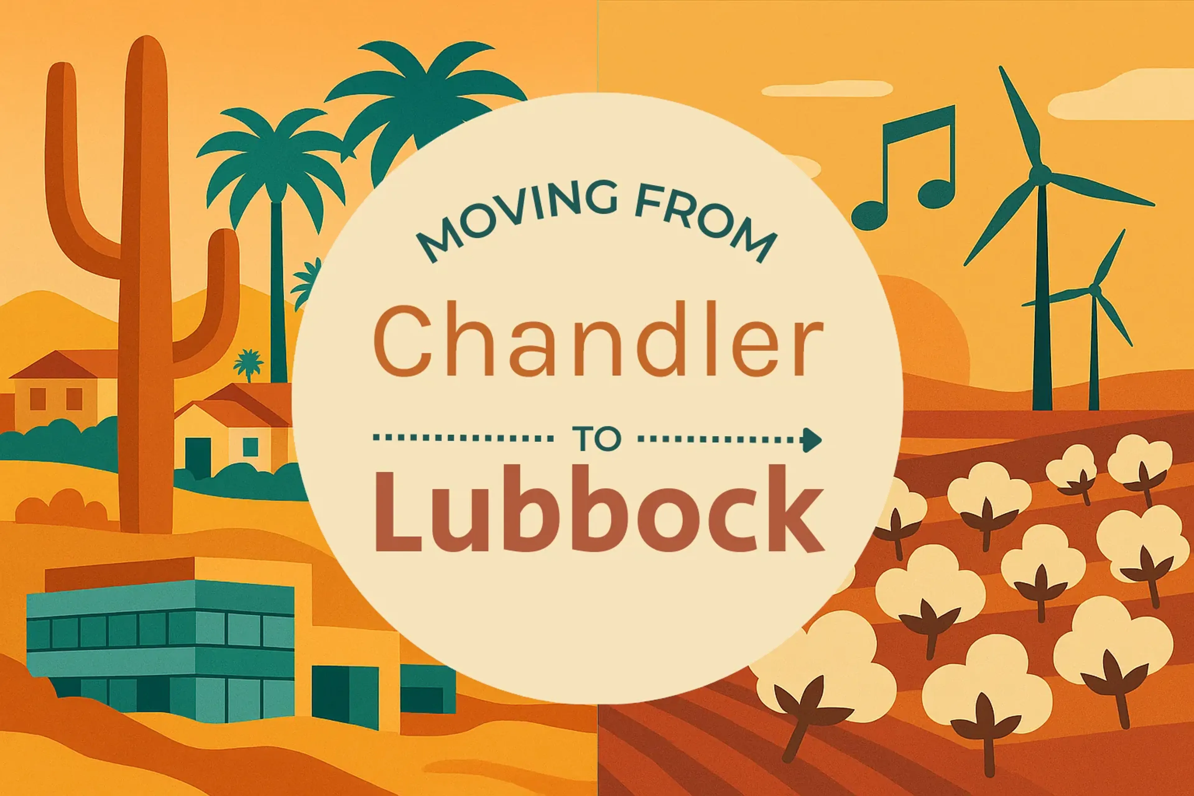 Side-by-side comparison of Chandler to Lubbock moving companies