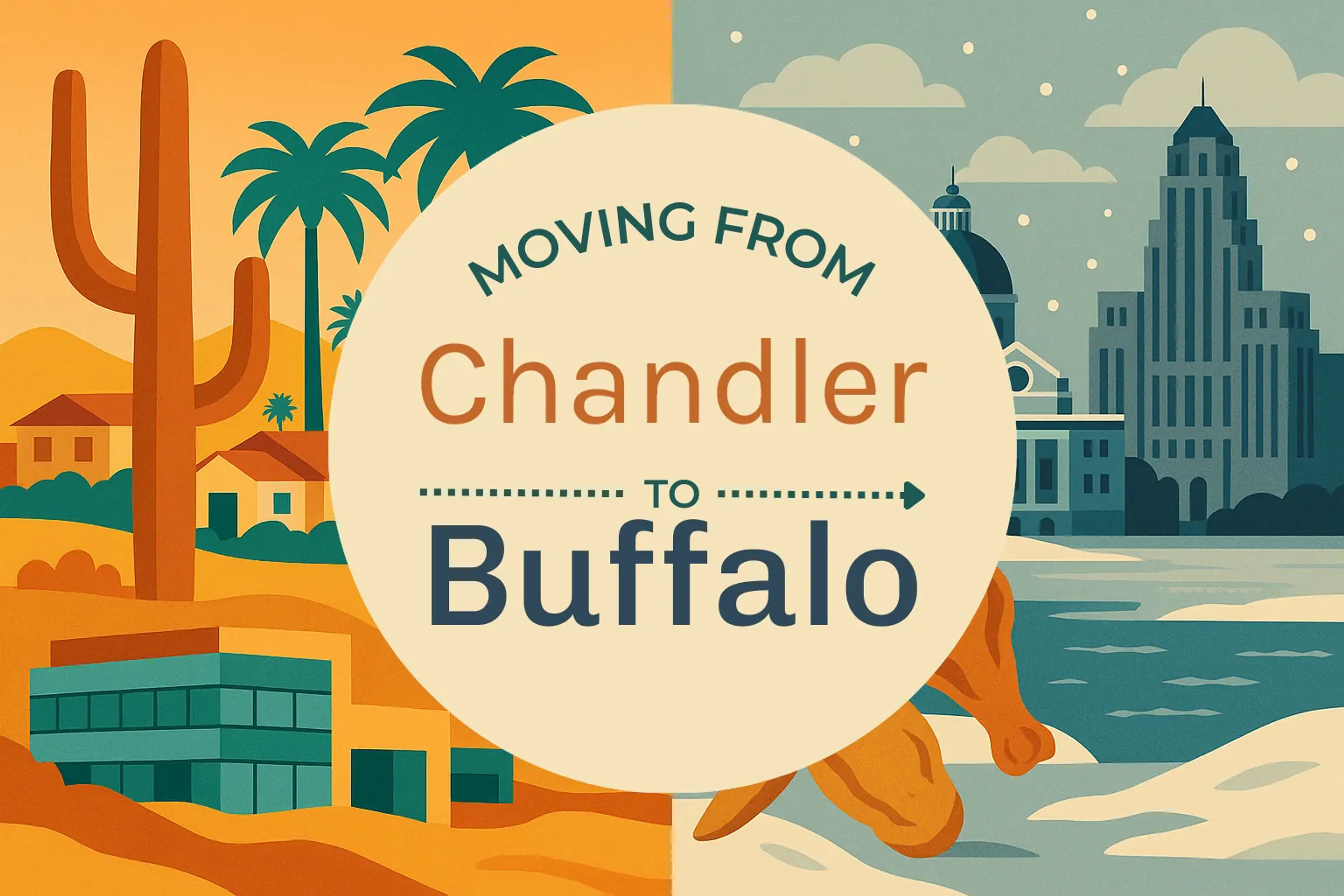 Side-by-side comparison of Chandler to Buffalo moving companies