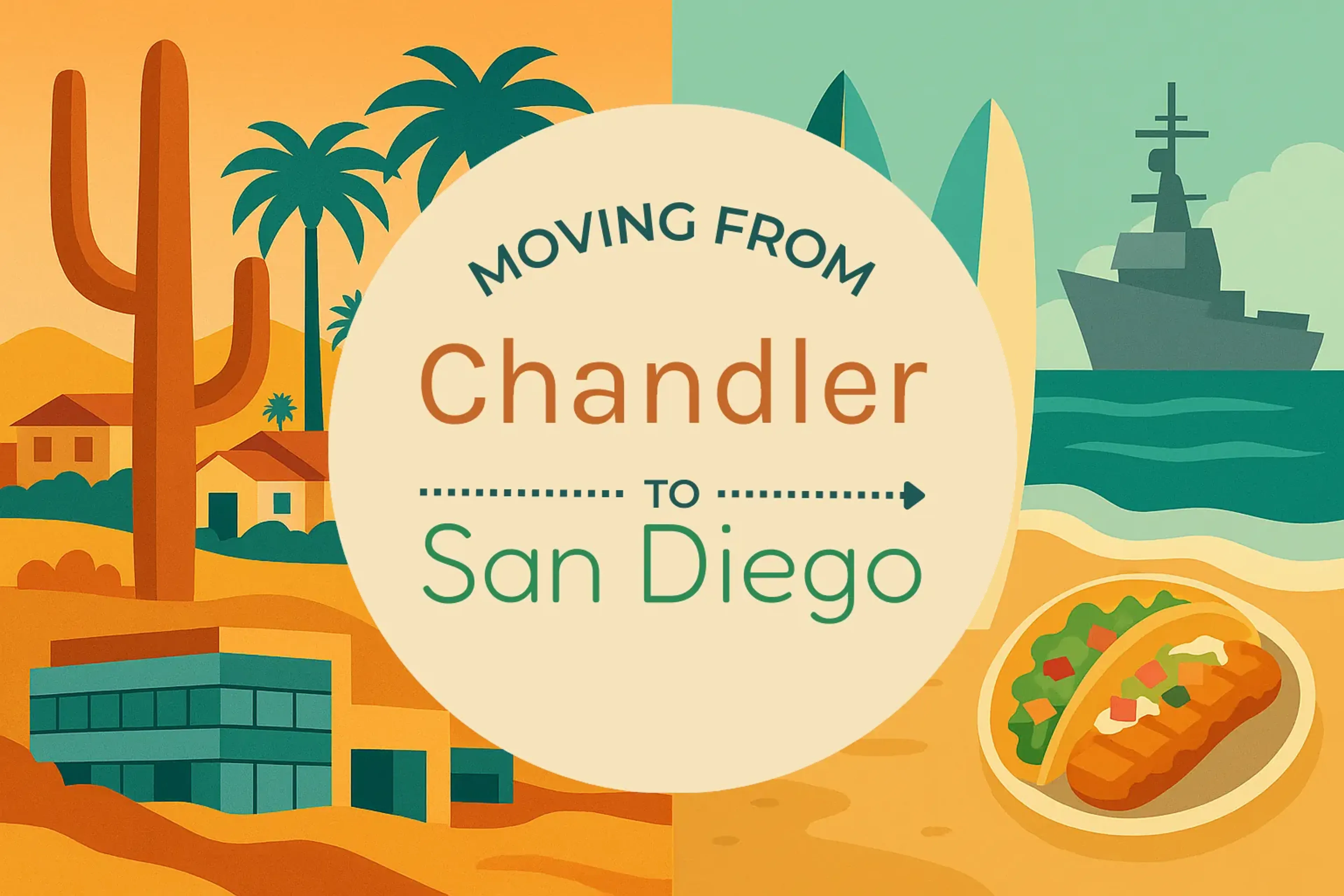 Side-by-side comparison of Chandler to San Diego moving companies
