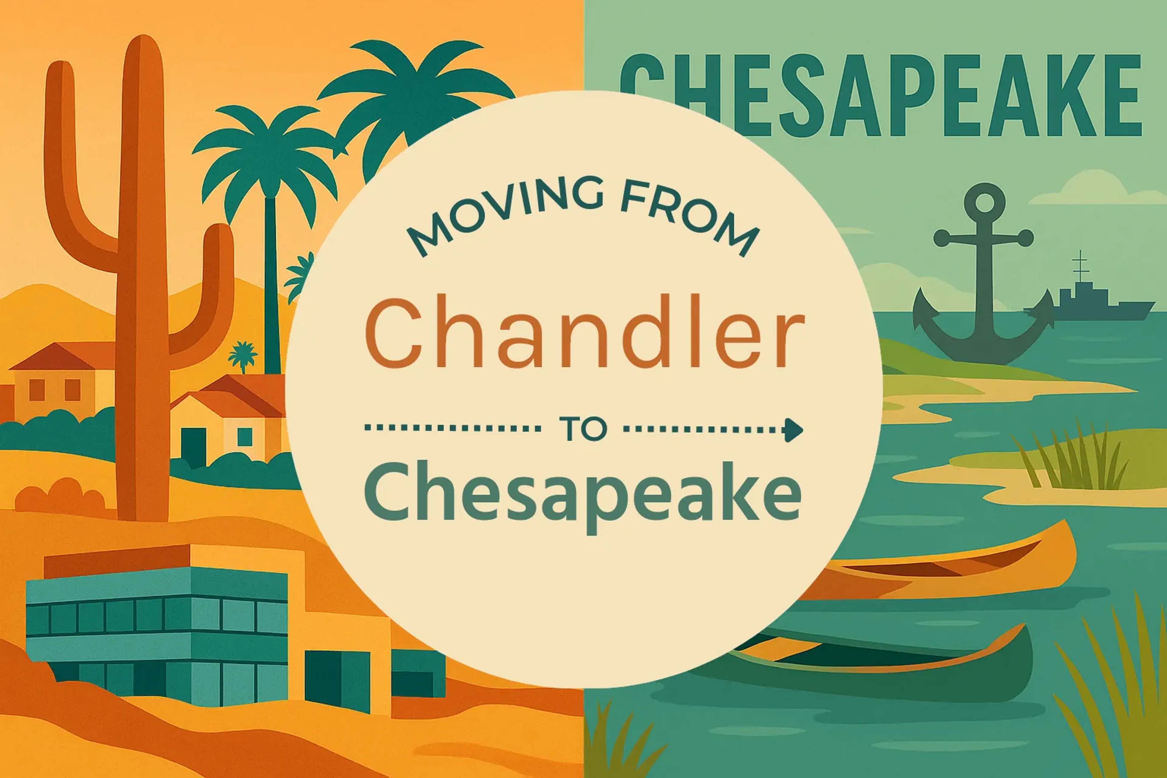 Side-by-side comparison of Chandler to Chesapeake moving companies