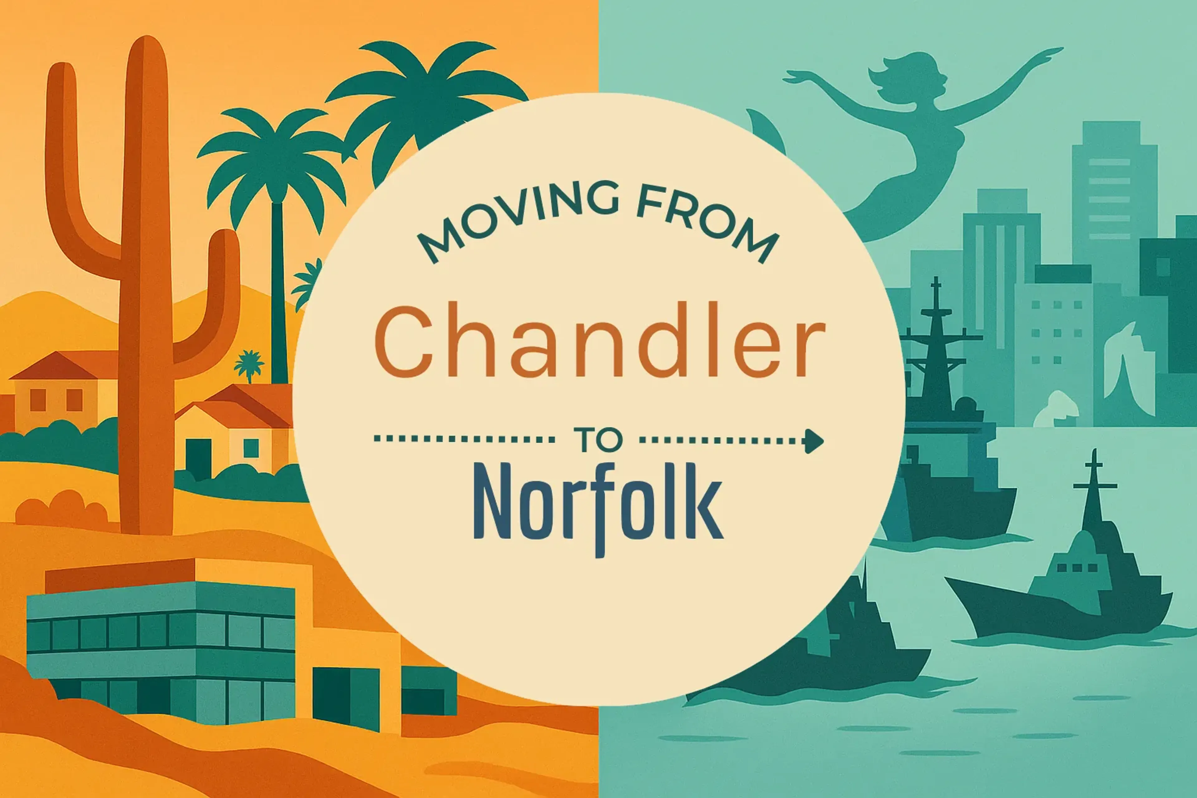 Side-by-side comparison of Chandler to Norfolk moving companies