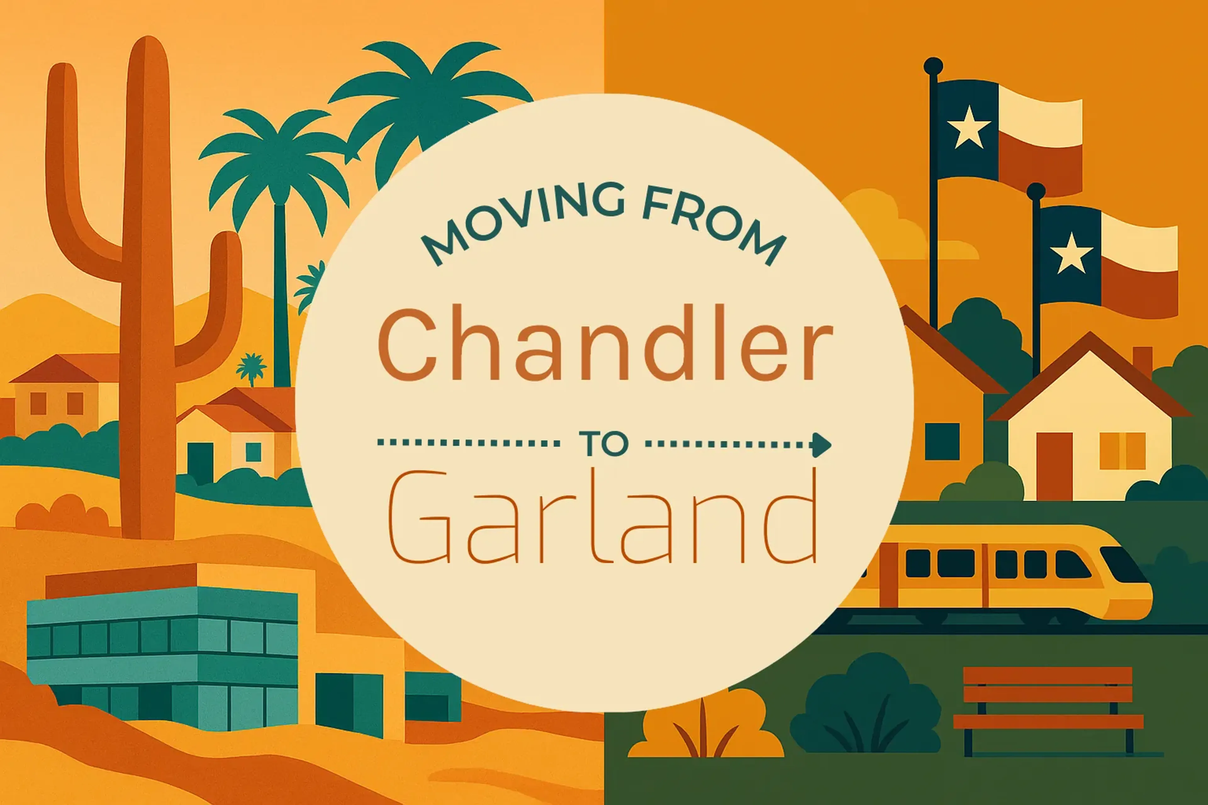 Side-by-side comparison of Chandler to Garland moving companies
