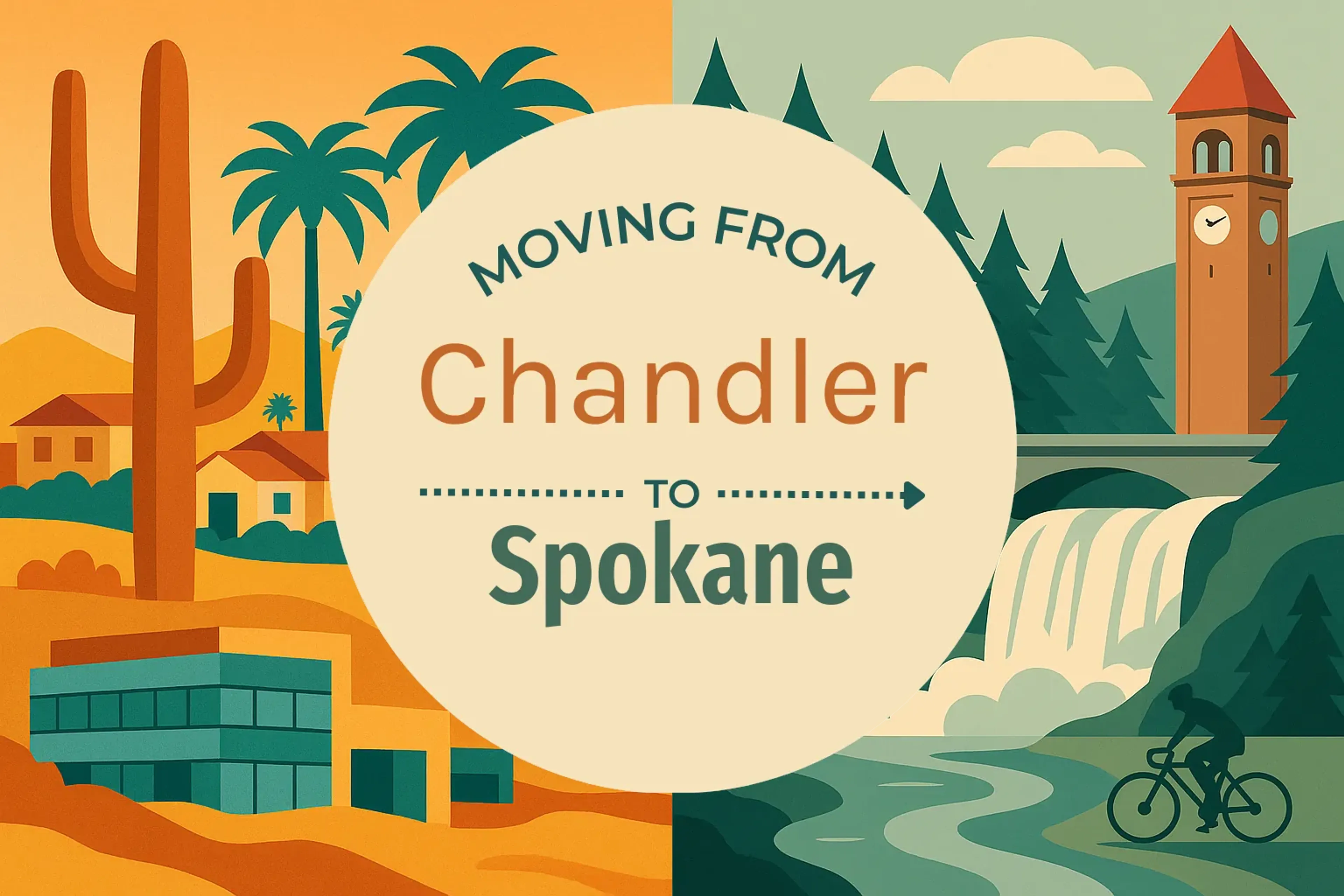 Side-by-side comparison of Chandler to Spokane moving companies