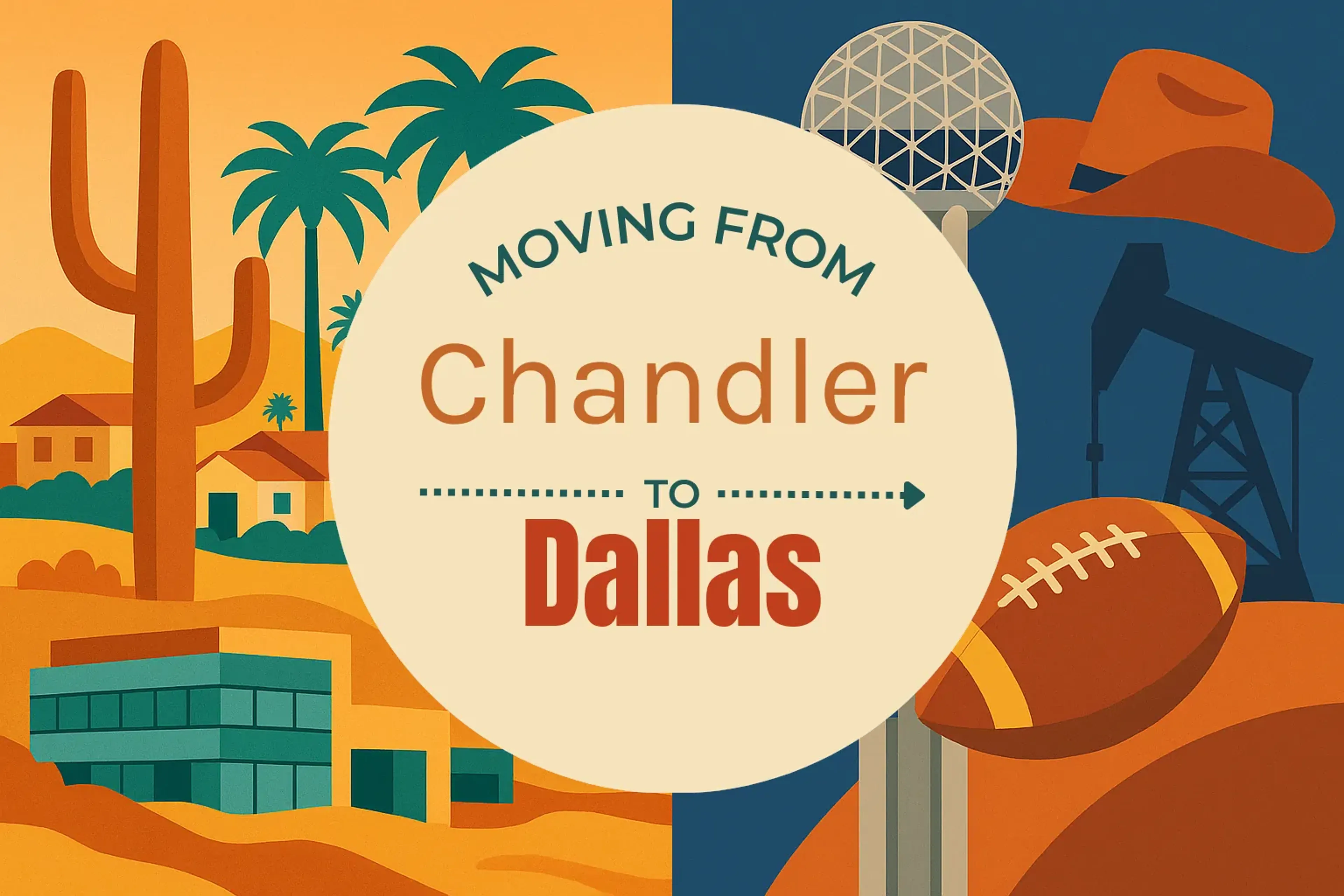 Side-by-side comparison of Chandler to Dallas moving companies