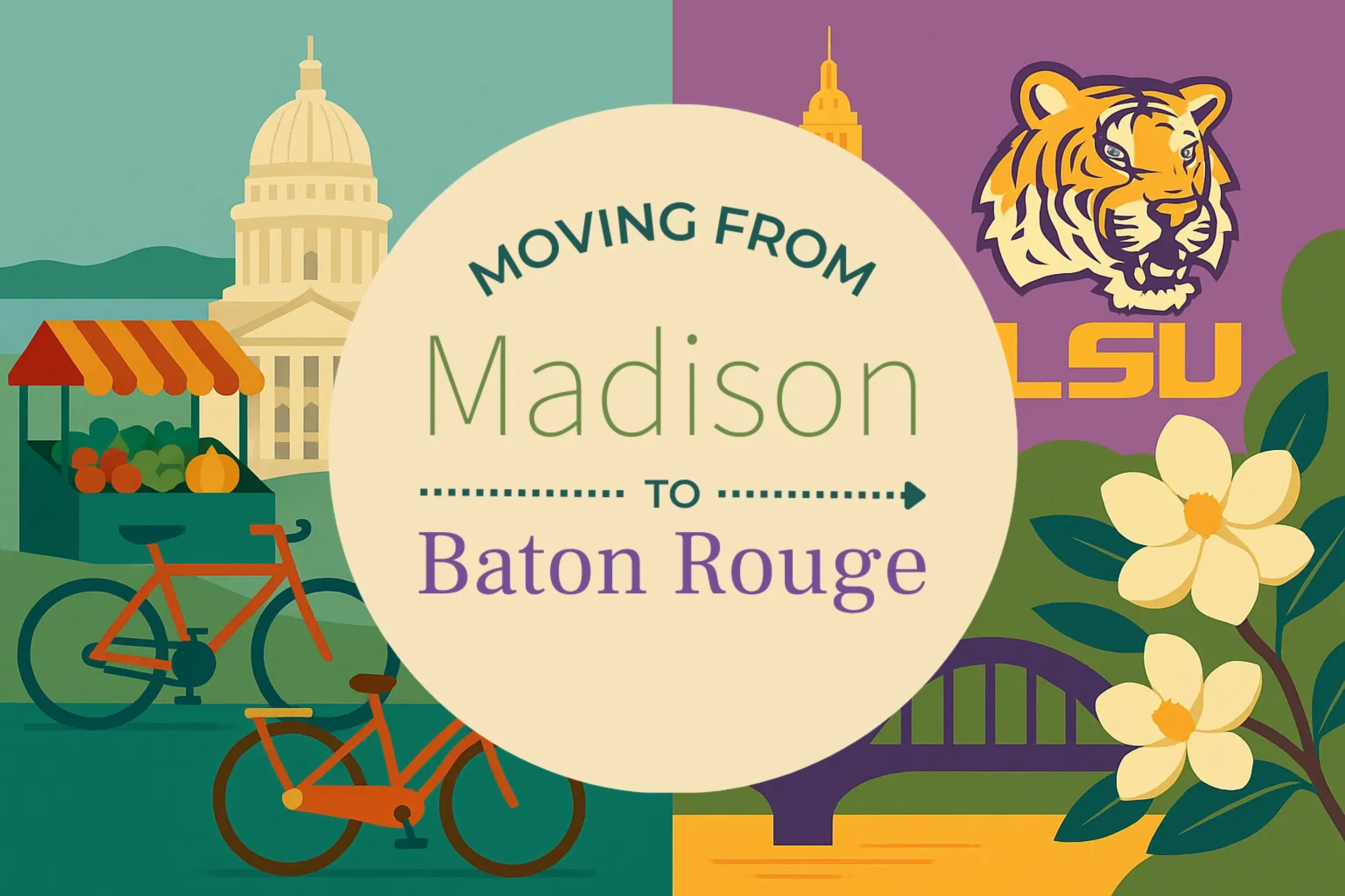 Side-by-side comparison of Madison to Baton Rouge moving companies