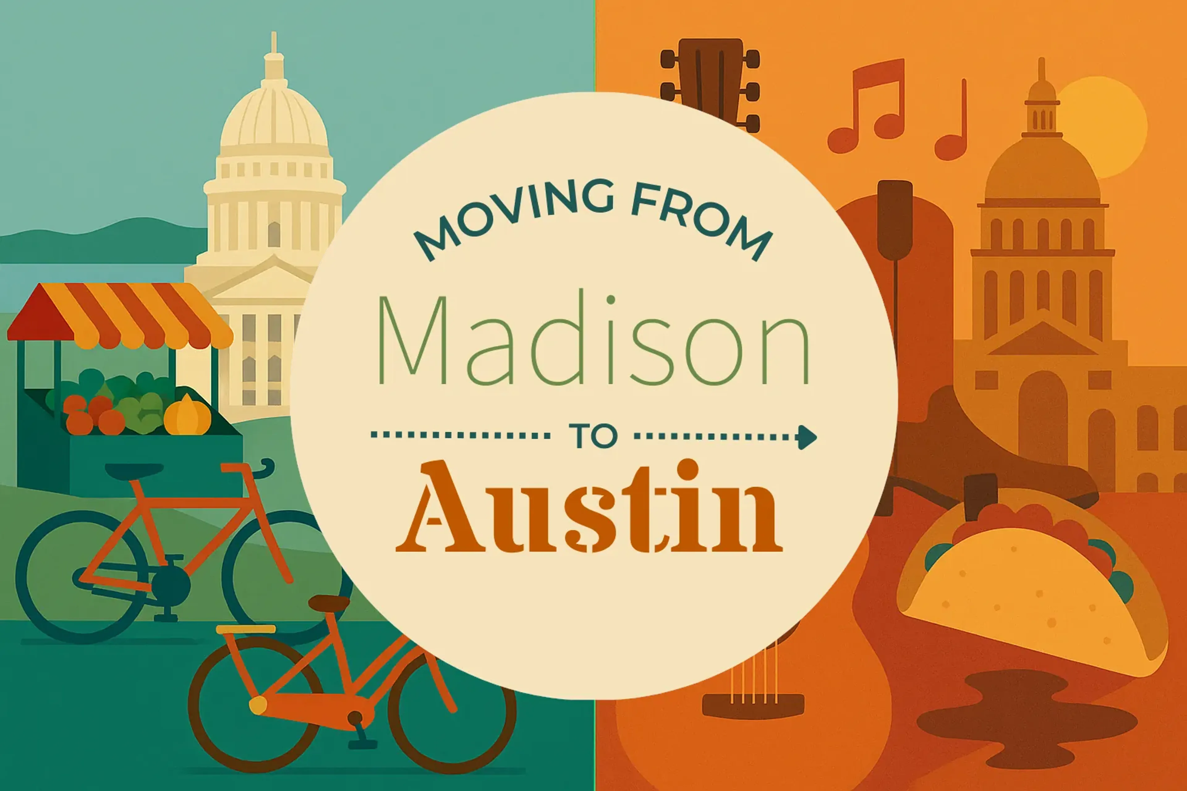 Side-by-side comparison of Madison to Austin moving companies