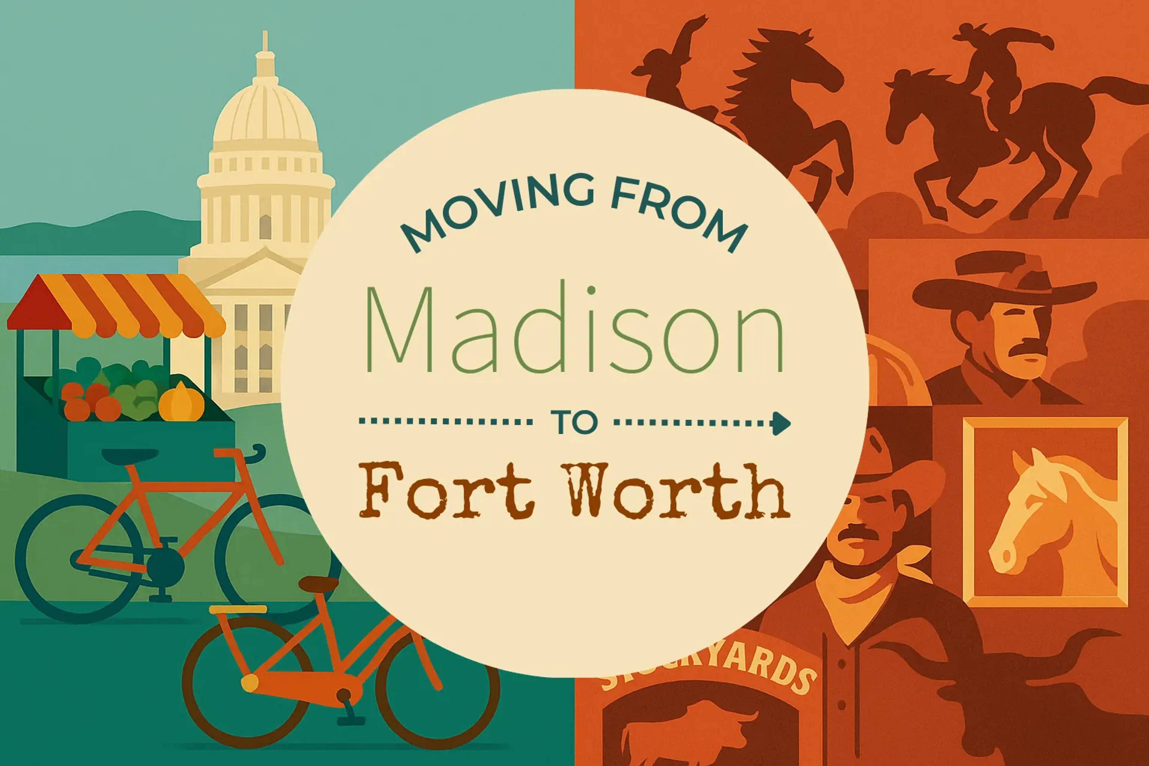 Side-by-side comparison of Madison to Fort Worth moving companies