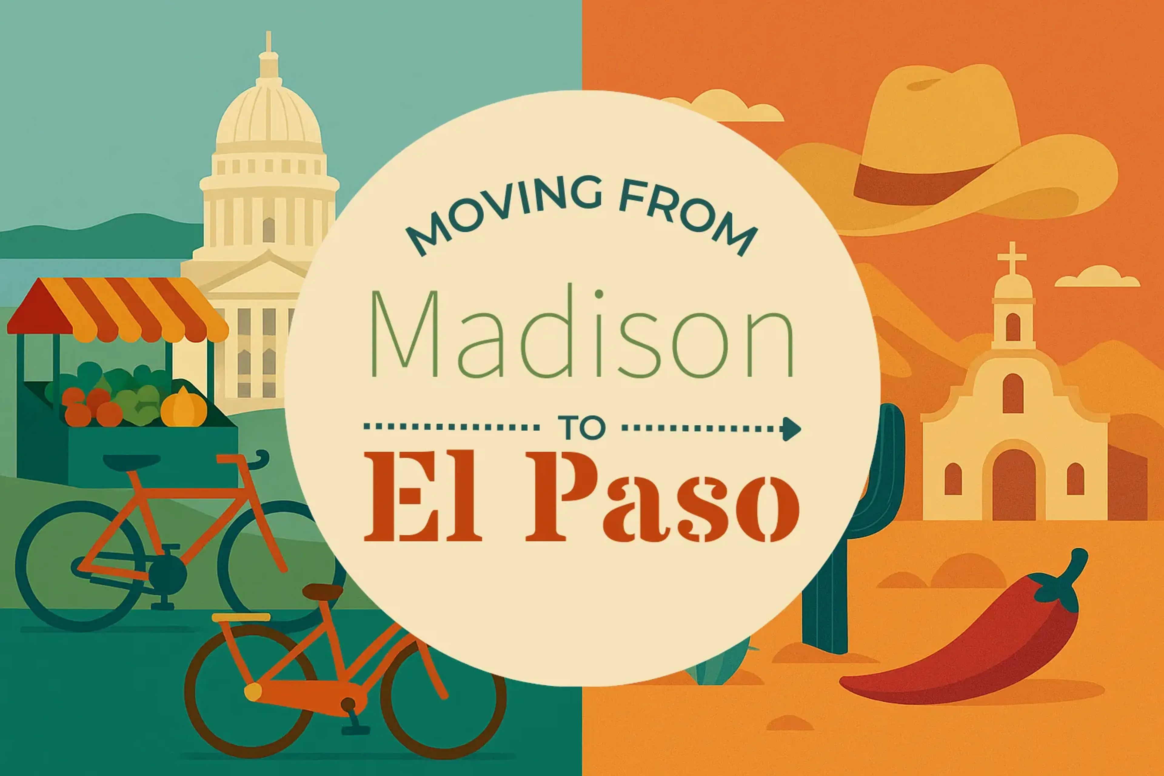 Side-by-side comparison of Madison to El Paso moving companies