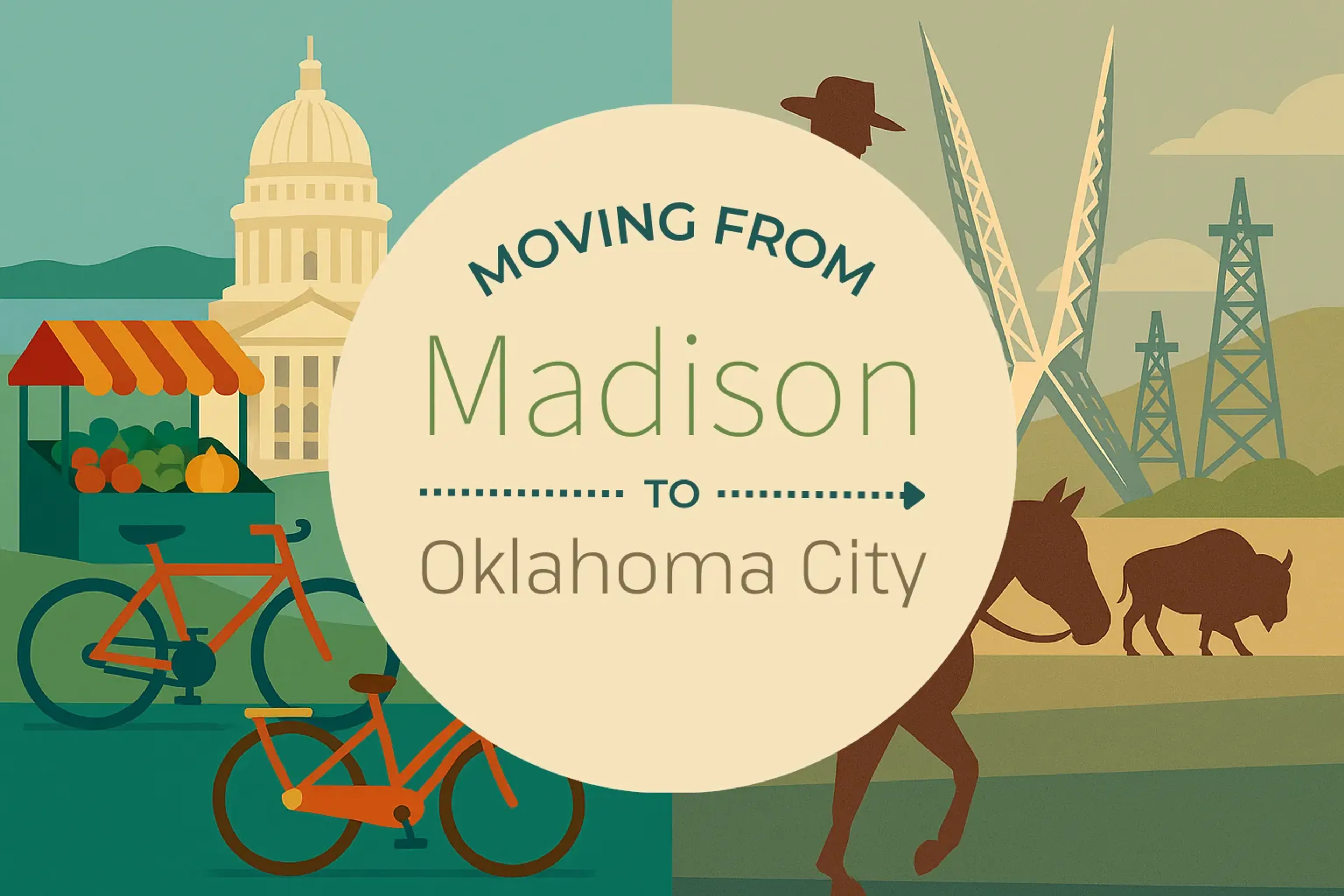 Side-by-side comparison of Madison to Oklahoma City moving companies