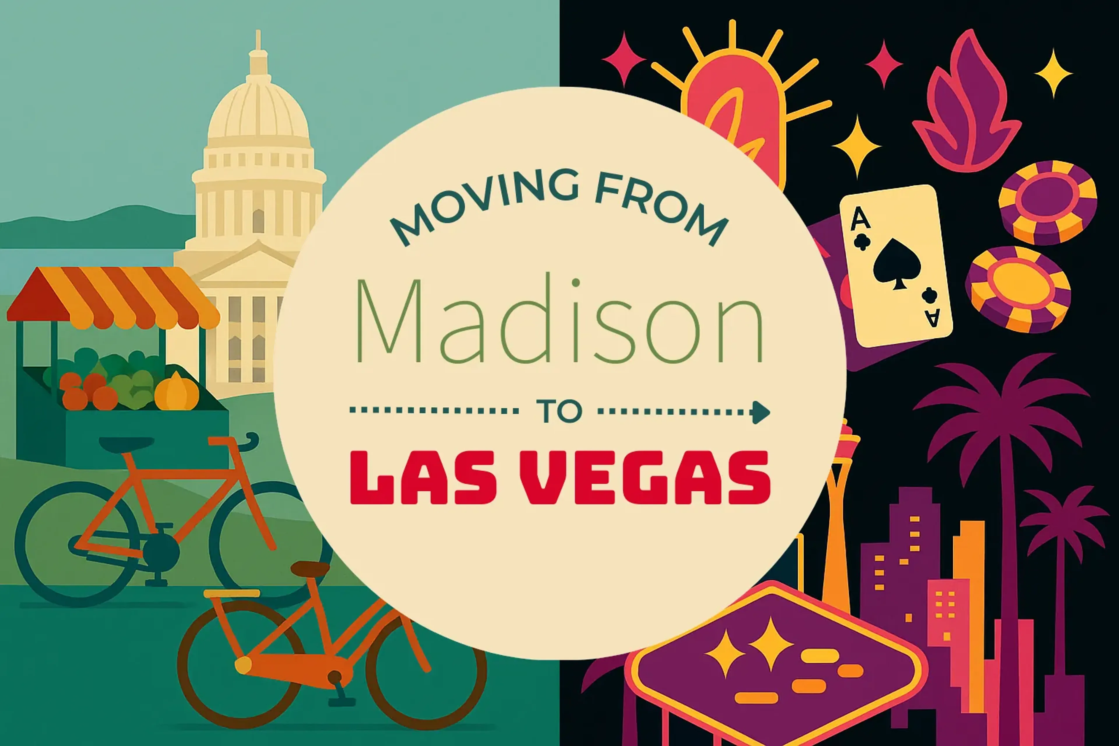Side-by-side comparison of Madison to Las Vegas moving companies