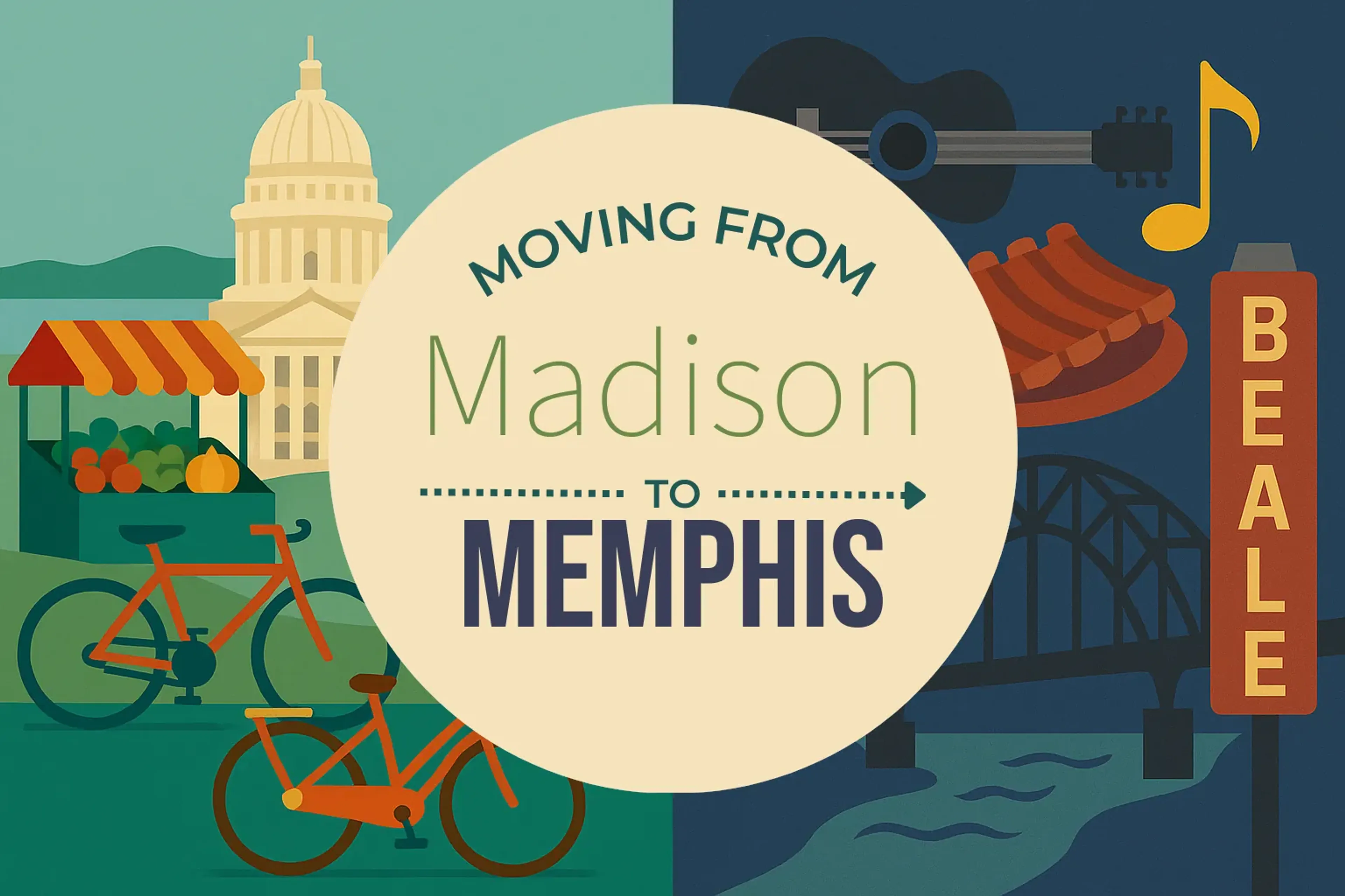 Side-by-side comparison of Madison to Memphis moving companies